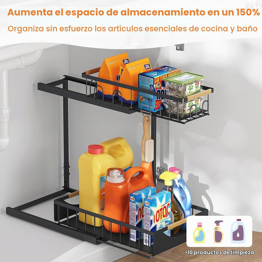 Aekenr Paquete de 2 organizadores y almacenamiento para debajo del...