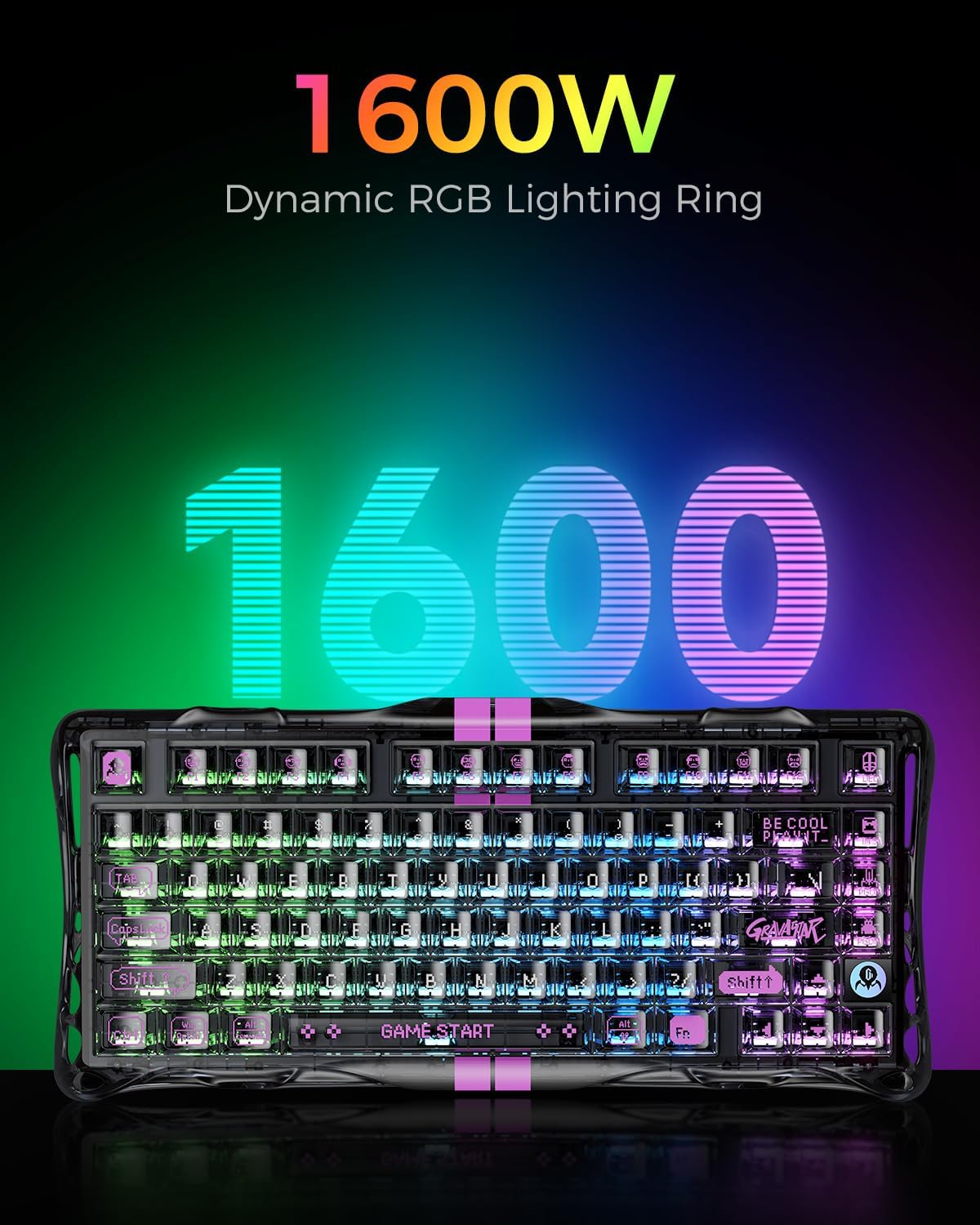 GravaStar Mercury V75 Lite Teclado para juegos con efecto Hall, tec...