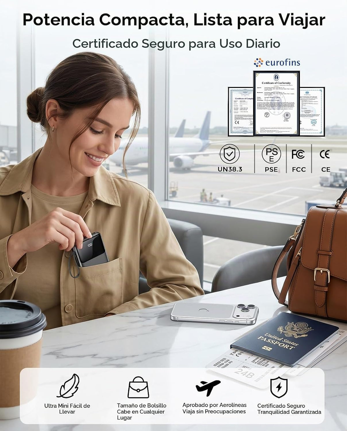 HELLEE Banco portátil del poder del cargador 15000mAh, 45% más pequ...