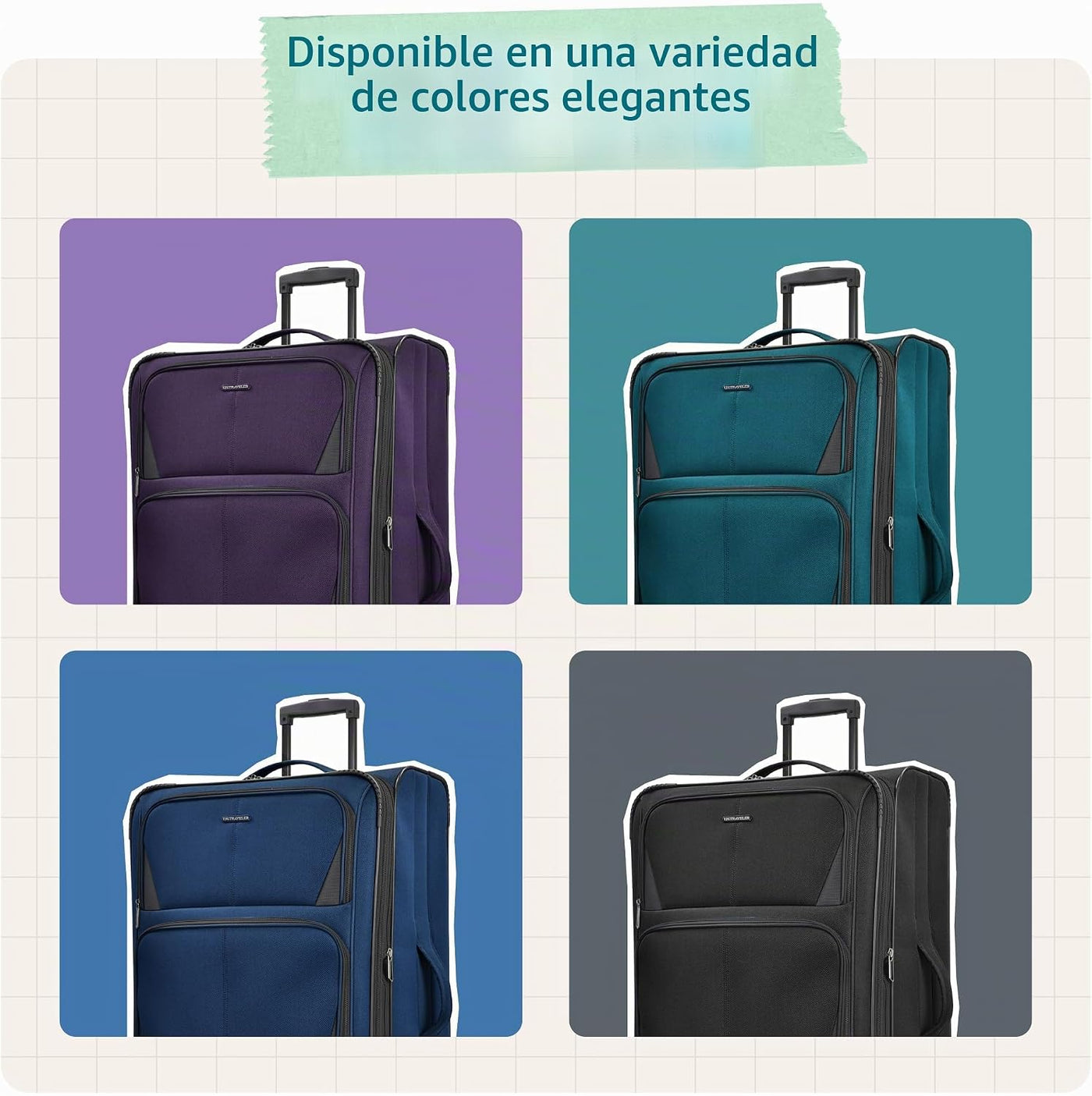 U.S. Traveler Aviron Bay - Equipaje extensible con costado blando,...