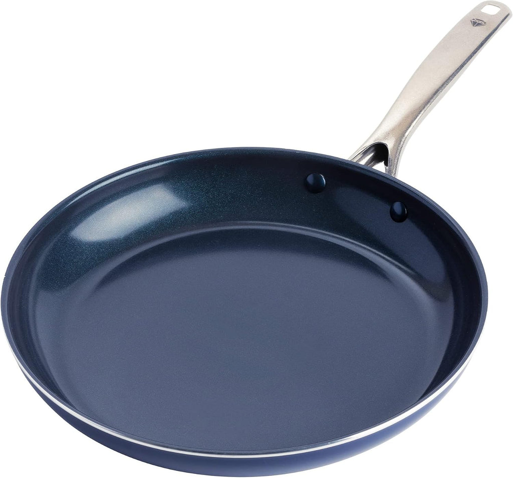 Blue Diamond - Sartén de 12 pulg de cerámica con infusión de diaman...