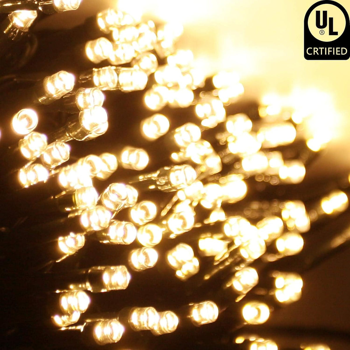 BHCLIGHT Tira de luces de Navidad extralargas conectables de 99 pie...