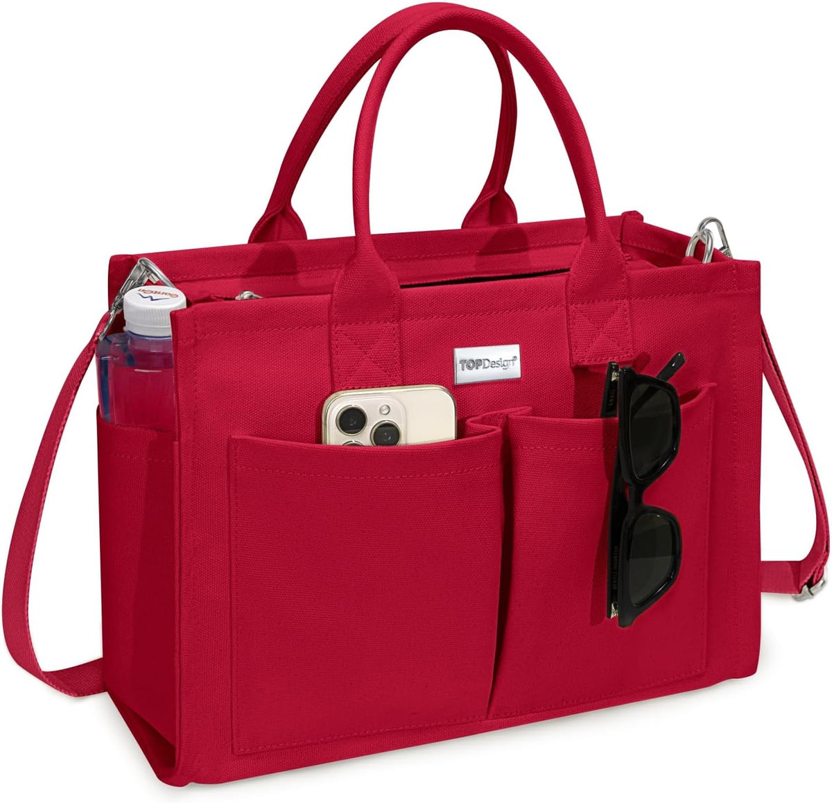 TOPDesign Bolso de Lona Resistente para Mujer, Bolso Bandolera\/de...
