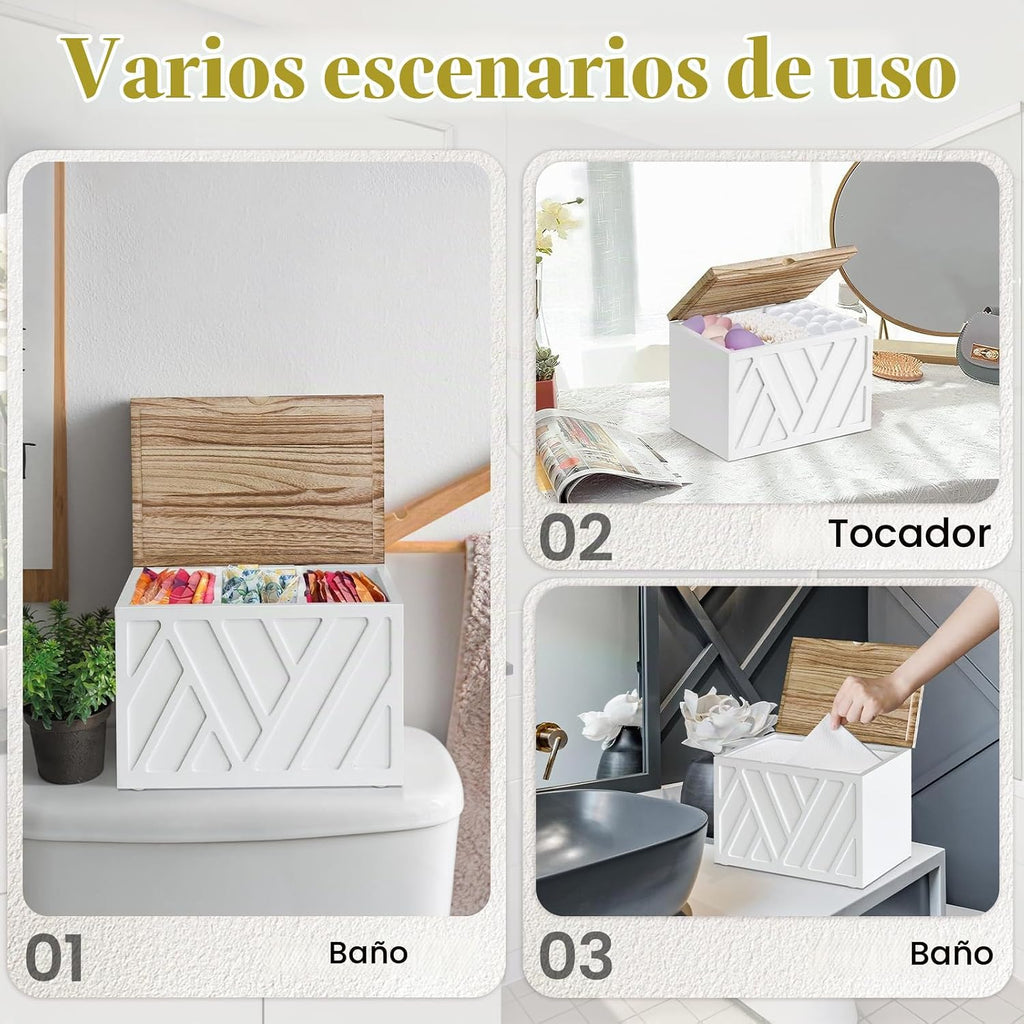 Soporte para tampones para decoración de baño, organizador de produ...