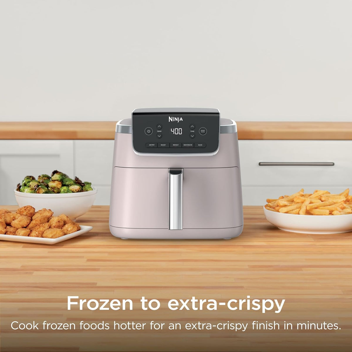 Ninja Air Fryer Pro, 5 cuartos de galón, 5 en 1, rosa claro, AF142P...