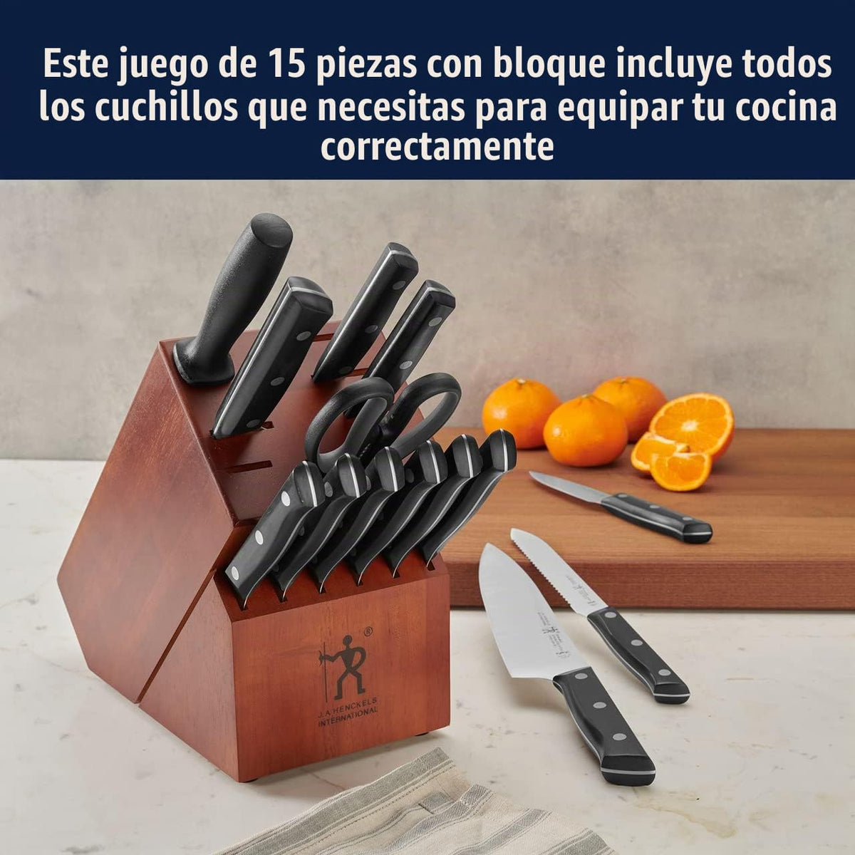 HENCKELS Dynamic Razor-Sharp - Juego de cuchillos de 15 piezas, cuc...