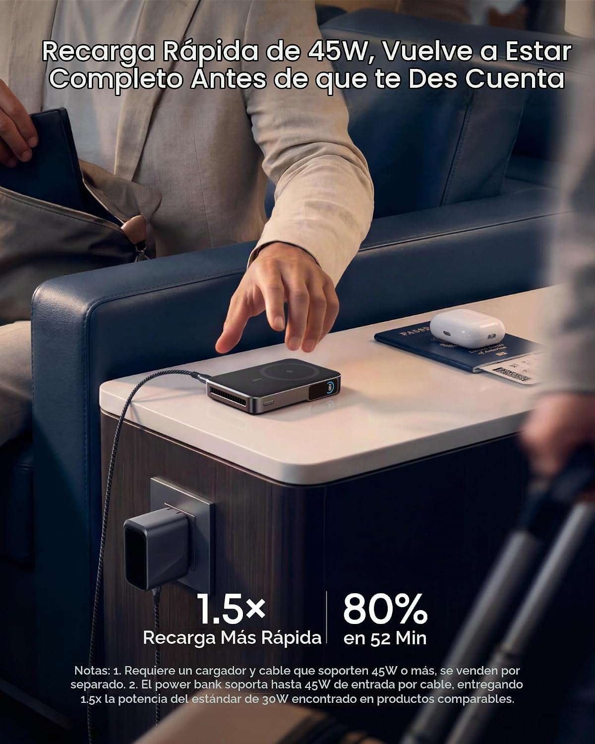 Anker MagGo 2 Pro Power Bank, cargador portátil Qi2.2 25W 10000mAh...