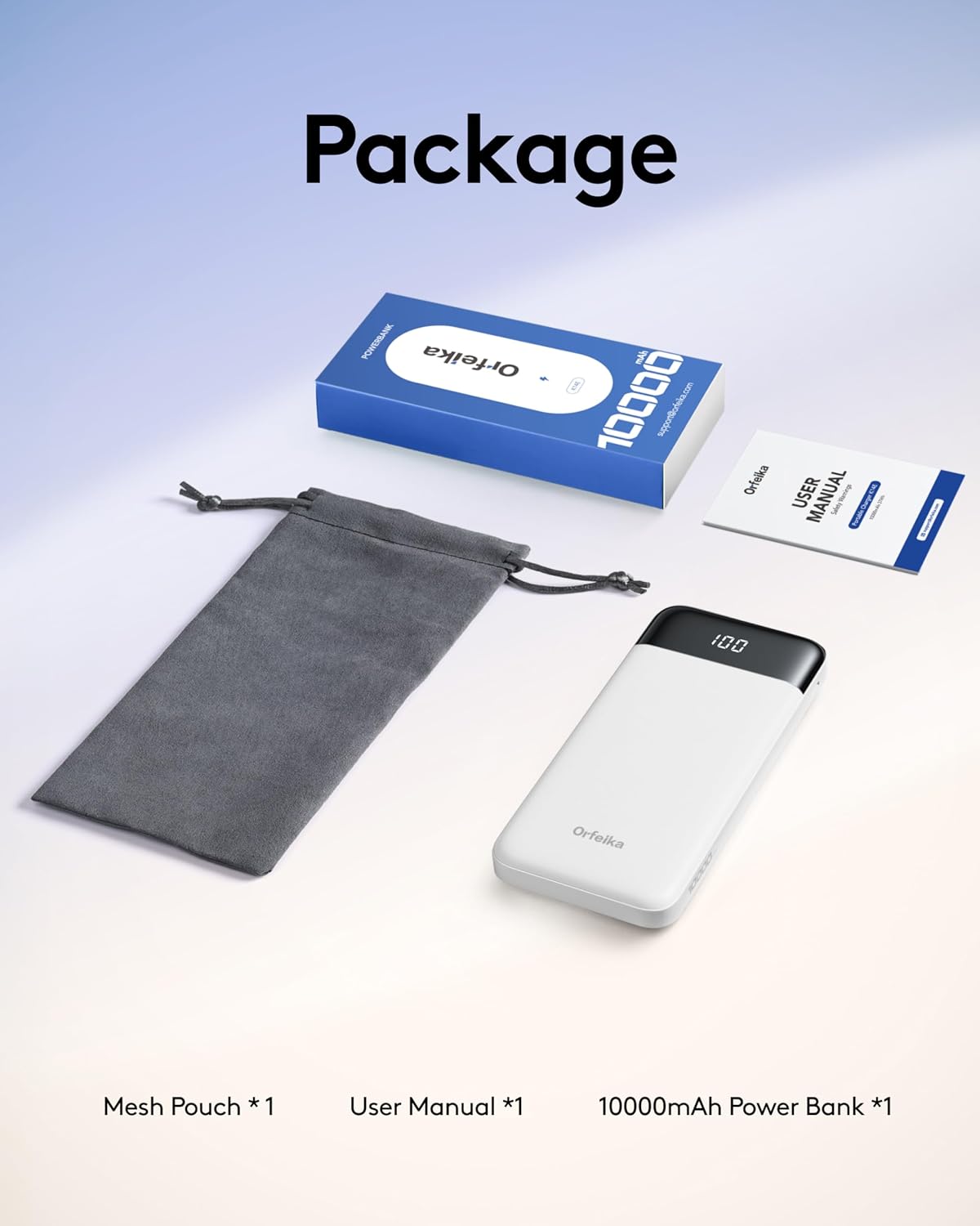 Orfeika Cargador portátil de carga rápida con 4 cables integrados |...