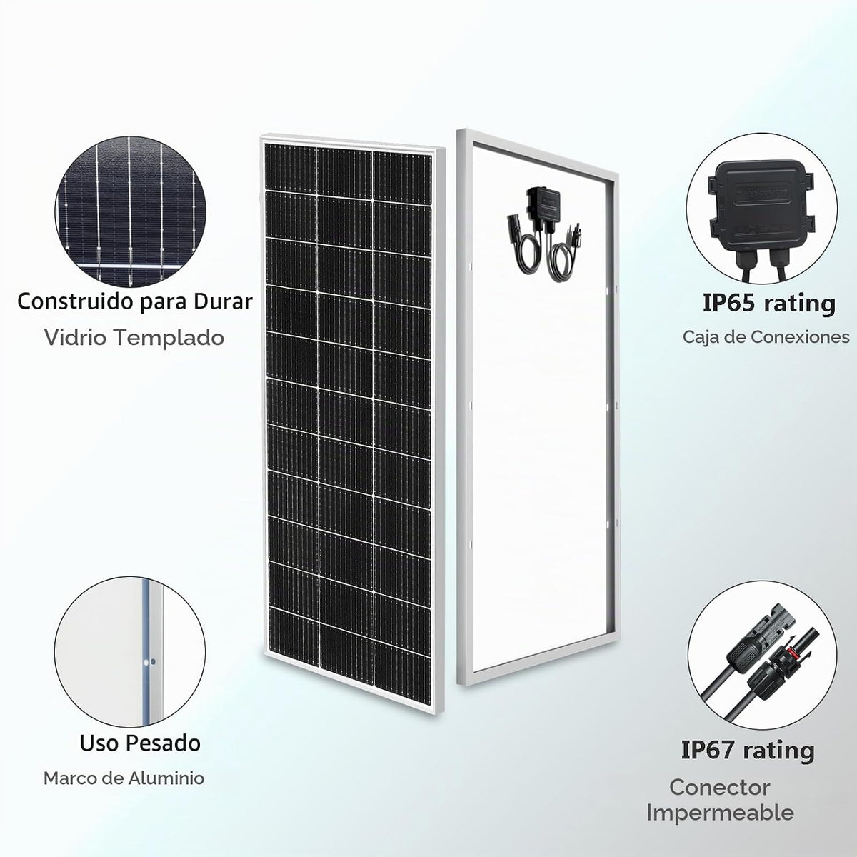 WUZECK - Kit de iniciación de panel solar de 200 W, 12 voltios\/24...
