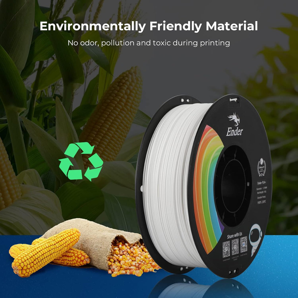Creality Filamento PLA Plus de 1.75mm, filamento PLA+ mejorado de g...