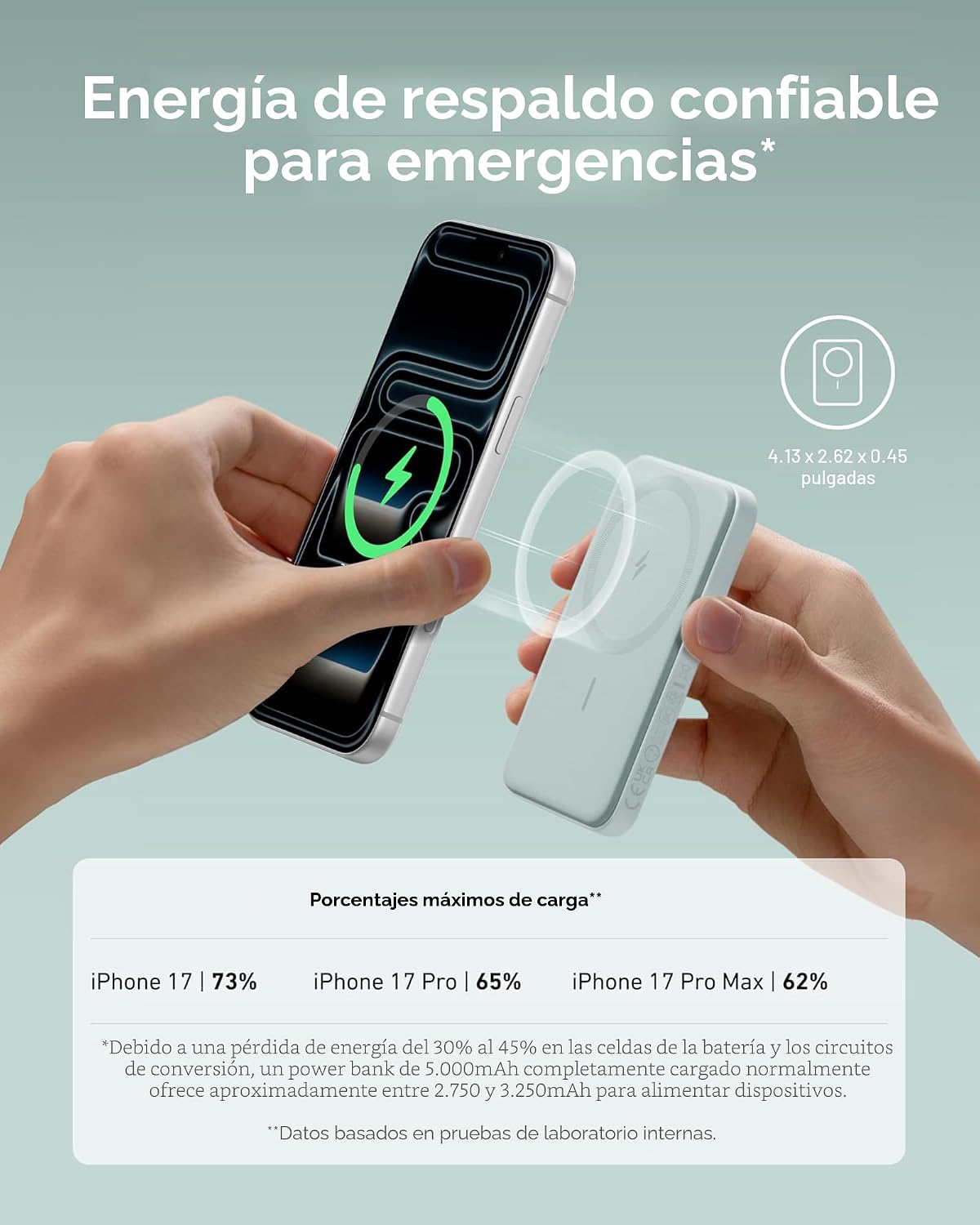 Anker Cargador portátil magnético 621 (MagGo), banco de energía ina...