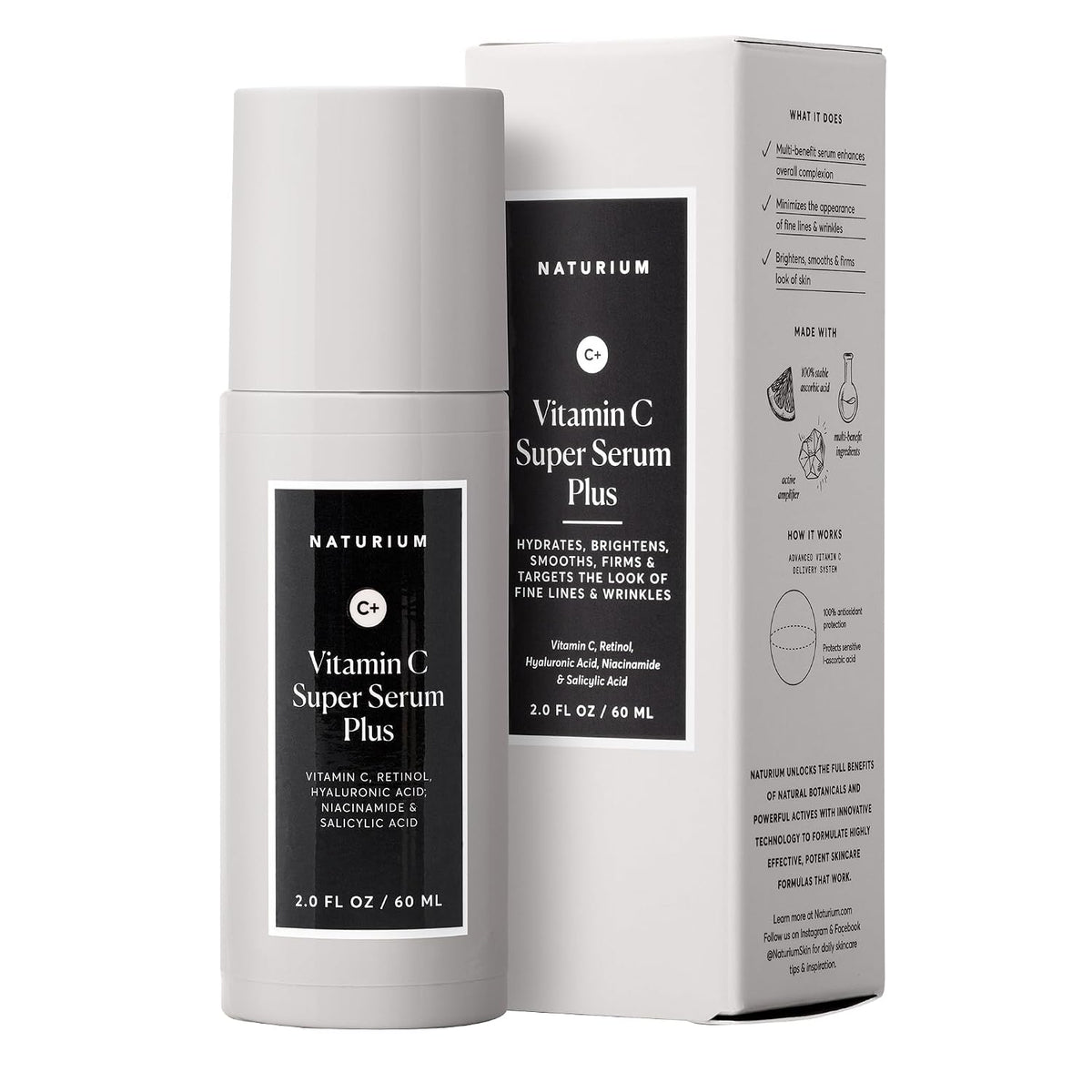 Naturium Vitamin C Super Serum Plus Jumbo, cuidado facial suavizant...