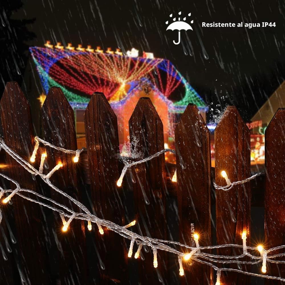 BrizLabs - Guirnalda de luces navideñas de colores y blancos que ca...