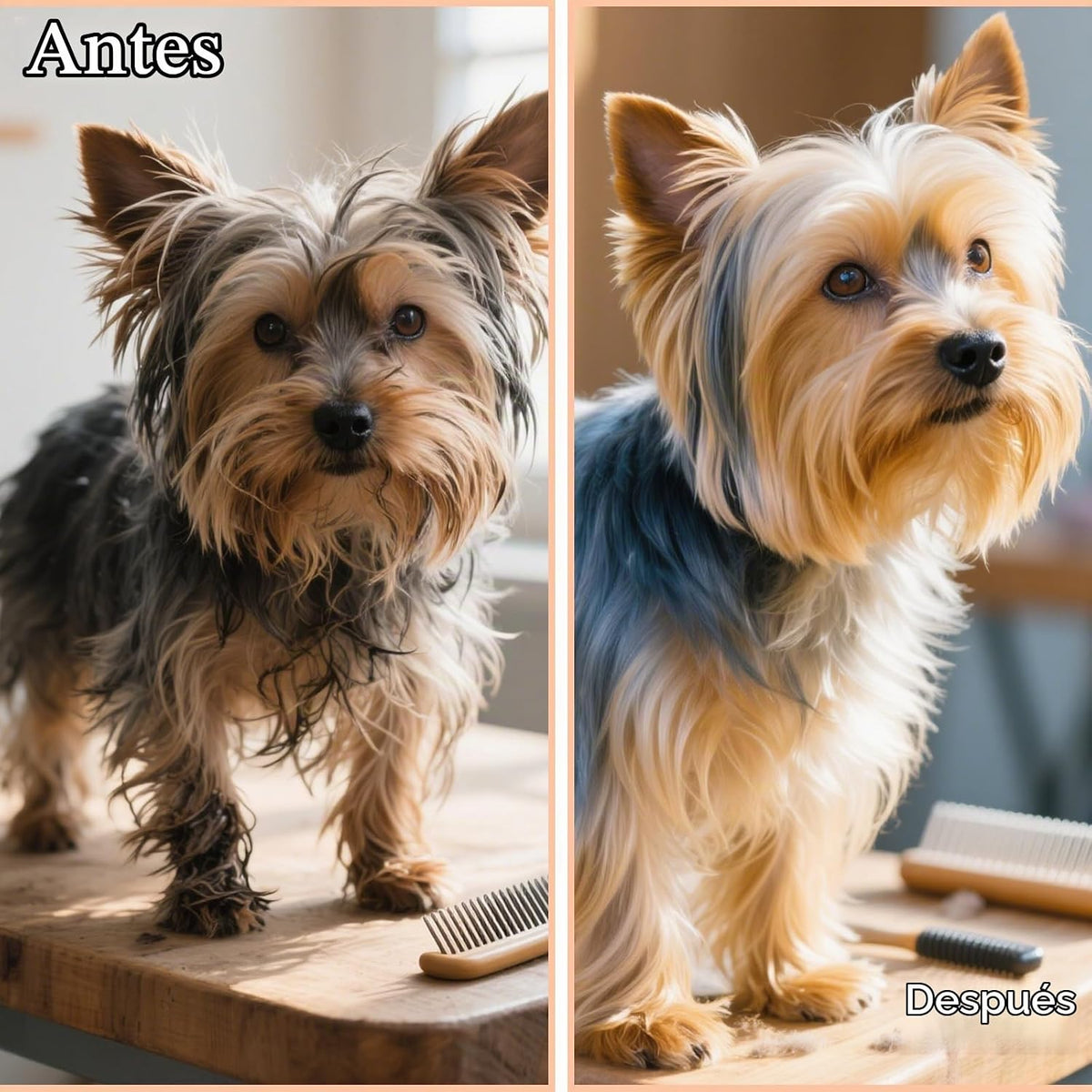 Cepillo para perros pequeños con cerdas suaves en forma de nube, di...