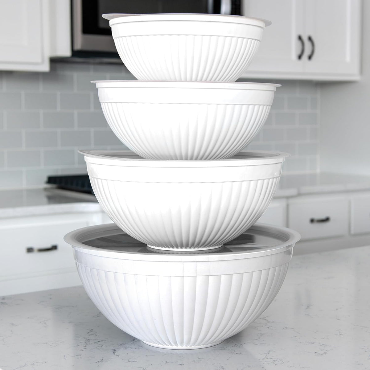 Nordic Ware - Juego de tazones para preparar, servir y mezclar, 8 p...