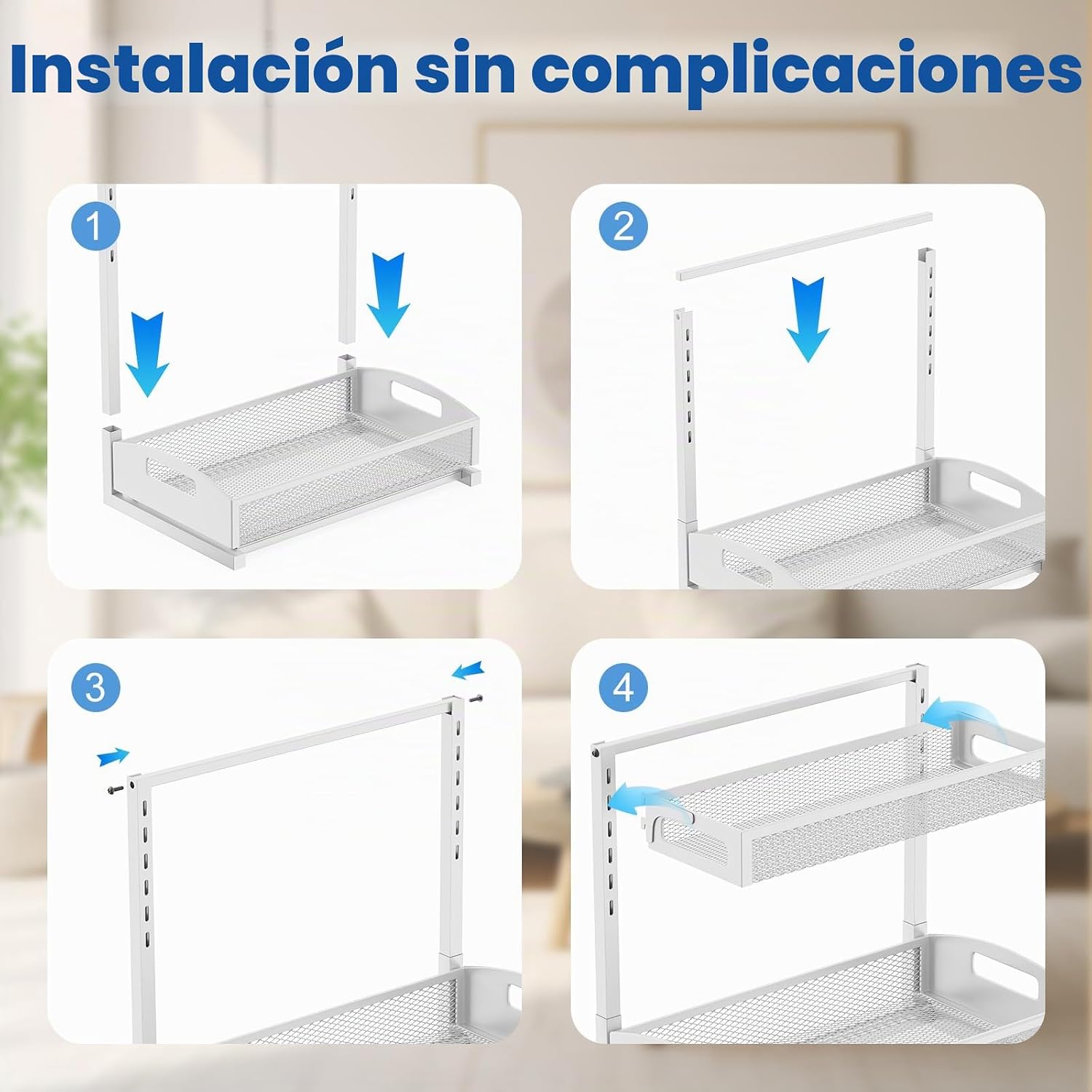 Petiza Organizador de Metal para Debajo del Fregadero, Organizador...