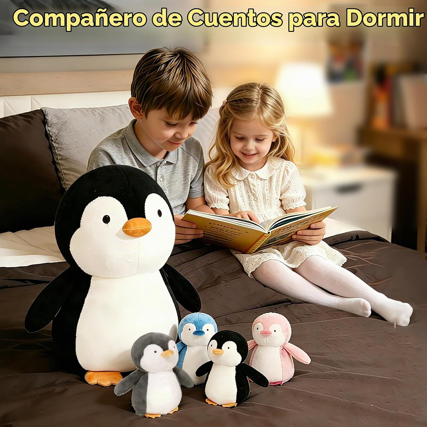 MMguai Juego de 5 Piezas de Animales de Peluche de Pingüinos, Peluc...