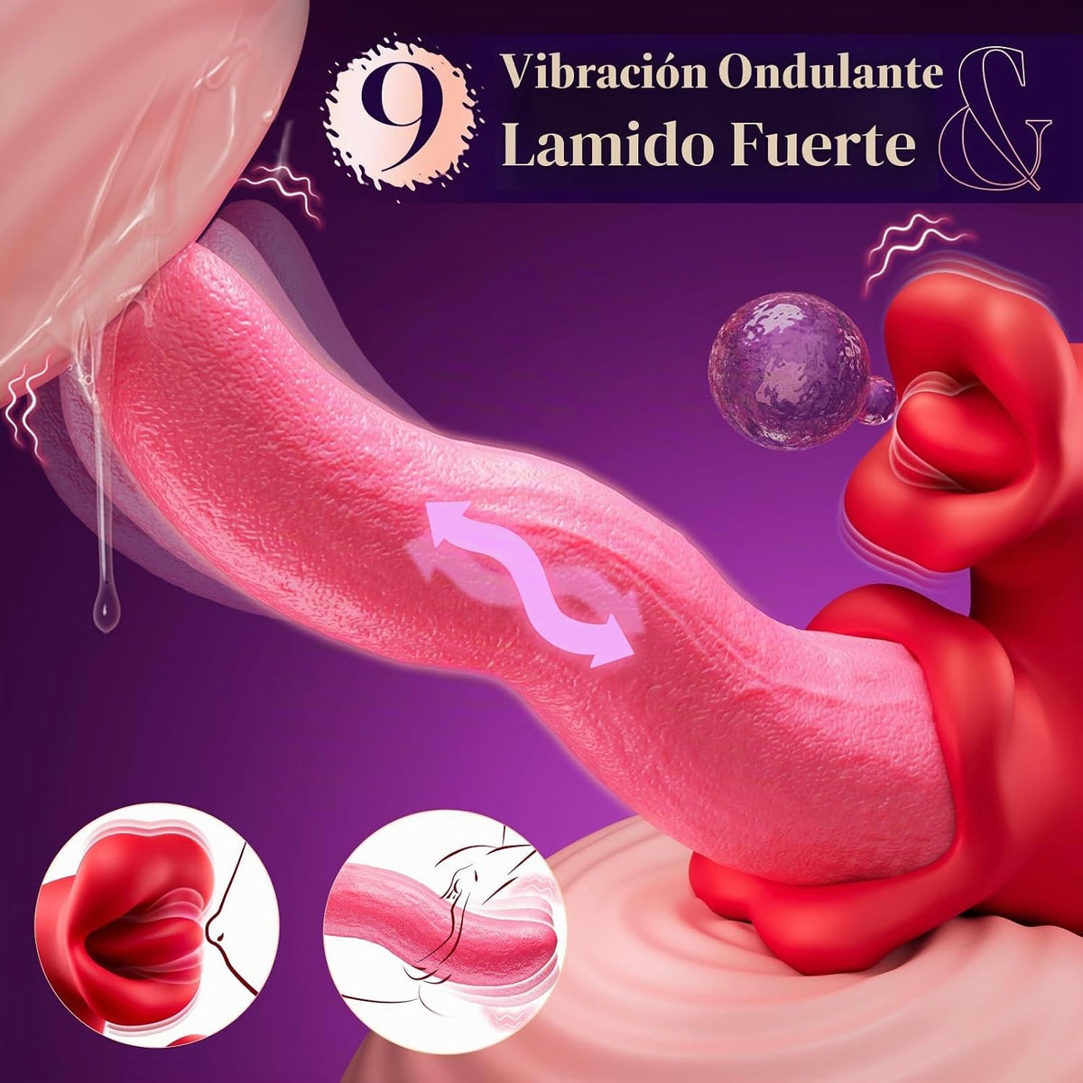 Toendi - Juguete vibrador para lengua, punto G y estimulador del cl...
