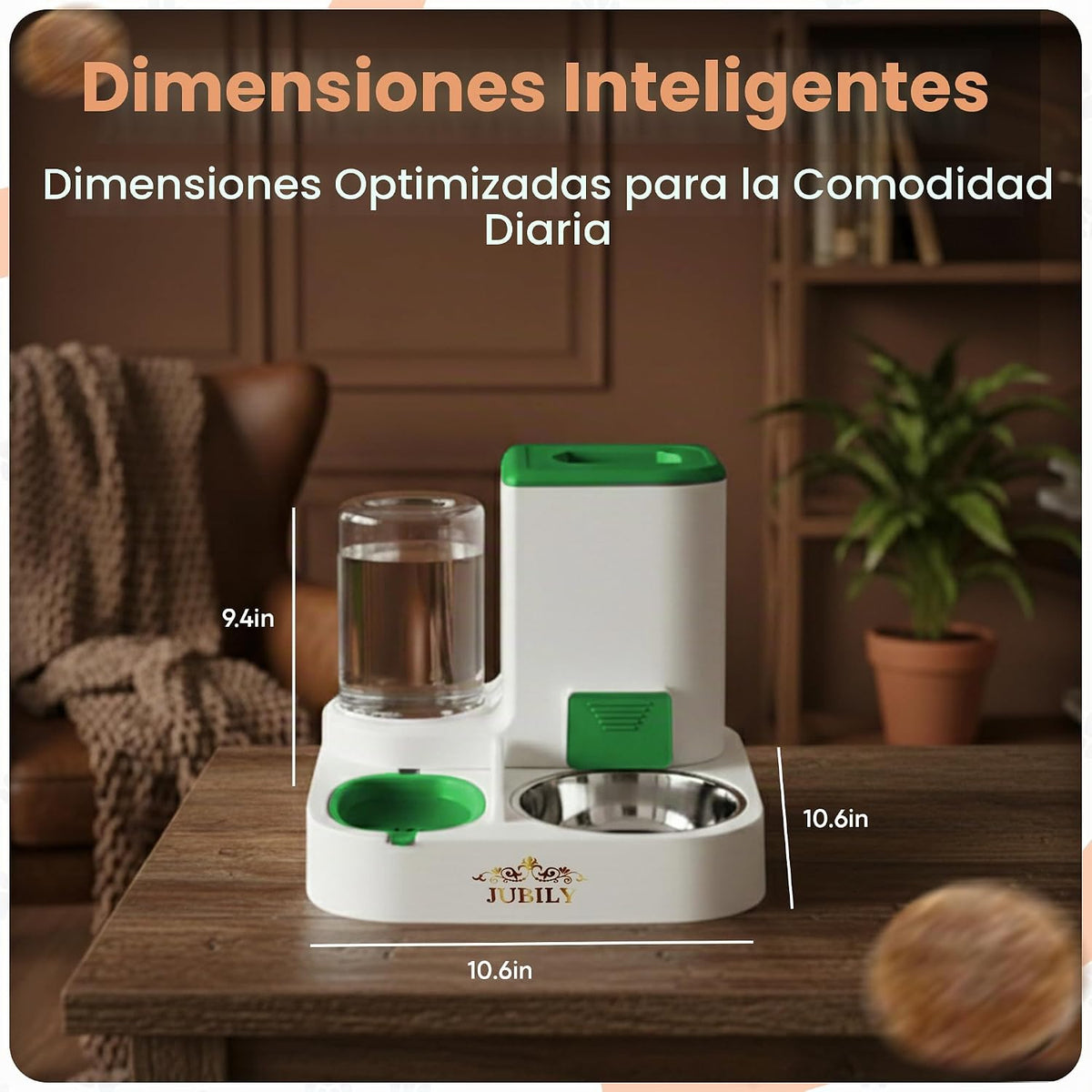 Comedero automático para gatos y dispensador de agua, estación de a...