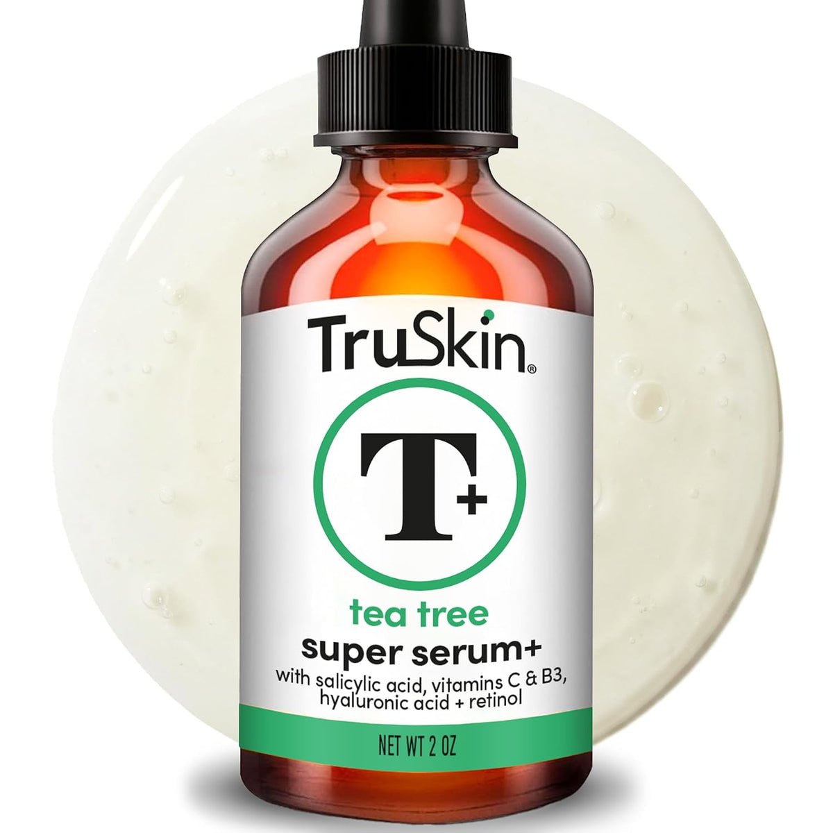 TruSkin Tea Tree Suero para el acné con ácido salicílico y retinol,...