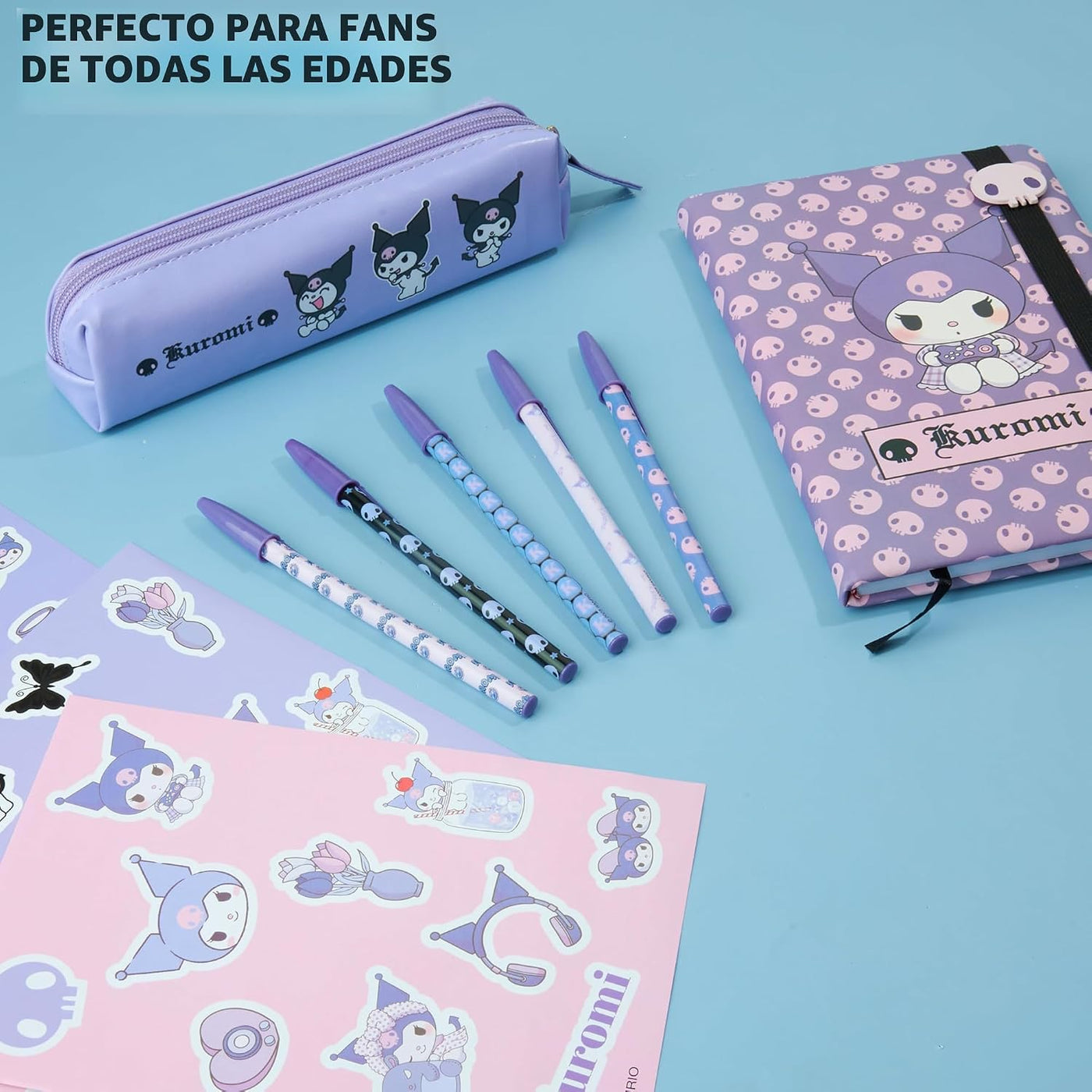Get Trend Kuromi Sanrio - Juego de papelería para niñas, 4 piezas |...