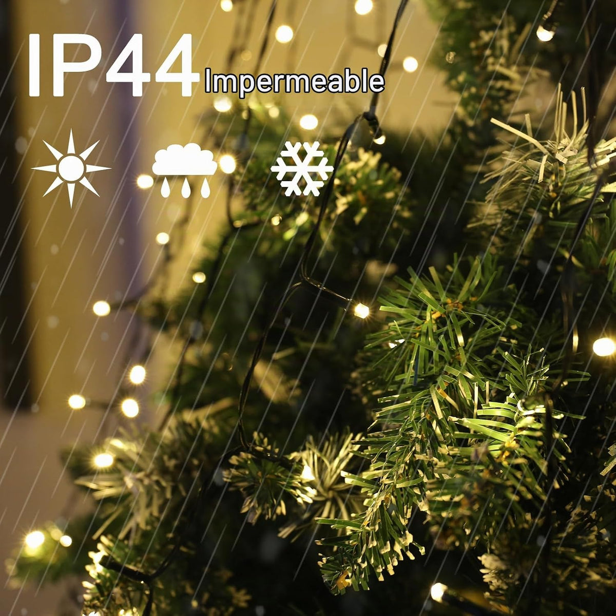 Janplay Guirnalda de luces para árbol de Navidad, 400 LED, 16 línea...