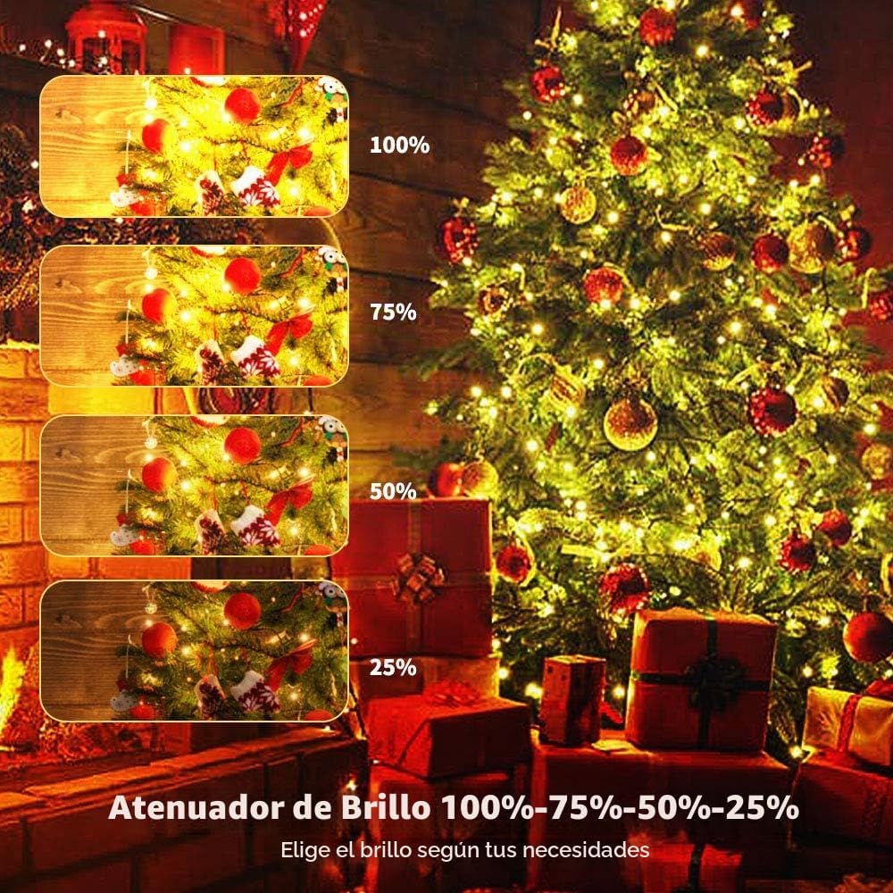 Chuya Luces de Navidad para interiores y exteriores, luces de árbol...