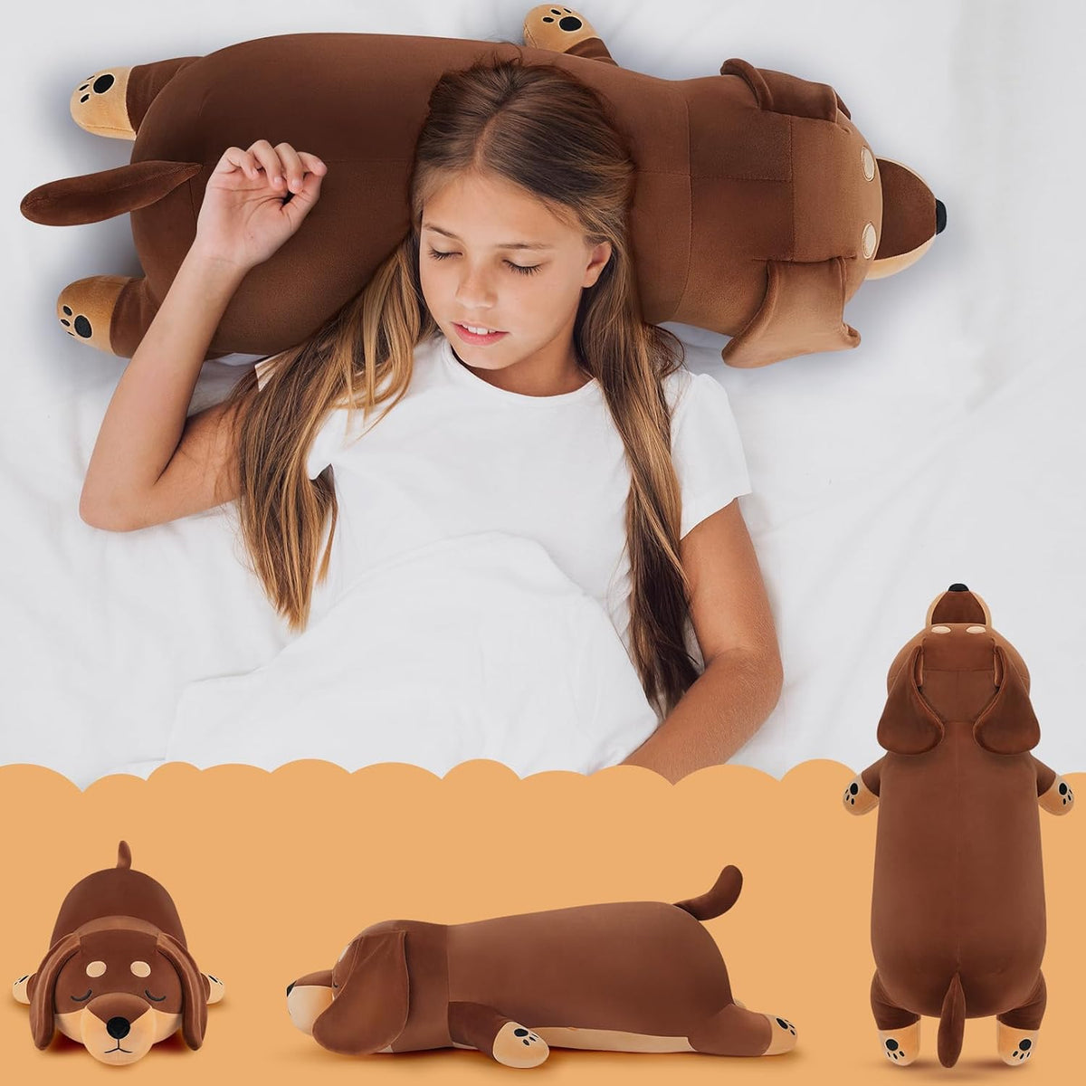 Peluche de Perro Salchicha Gigante de 30'' - Almohada de Pe...