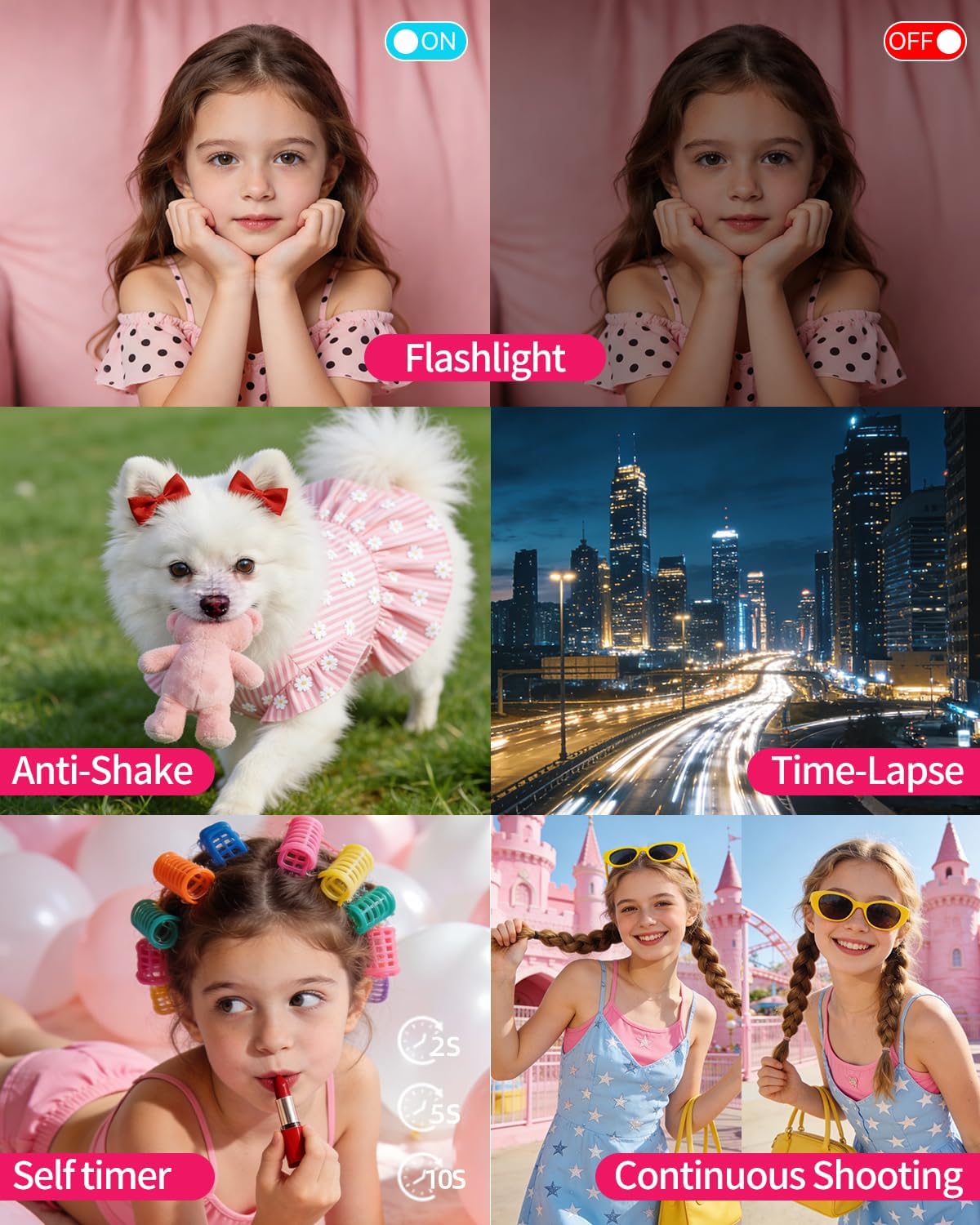 Cámara digital 4K para fotografía, cámara de vlogging WiFi de 64MP...