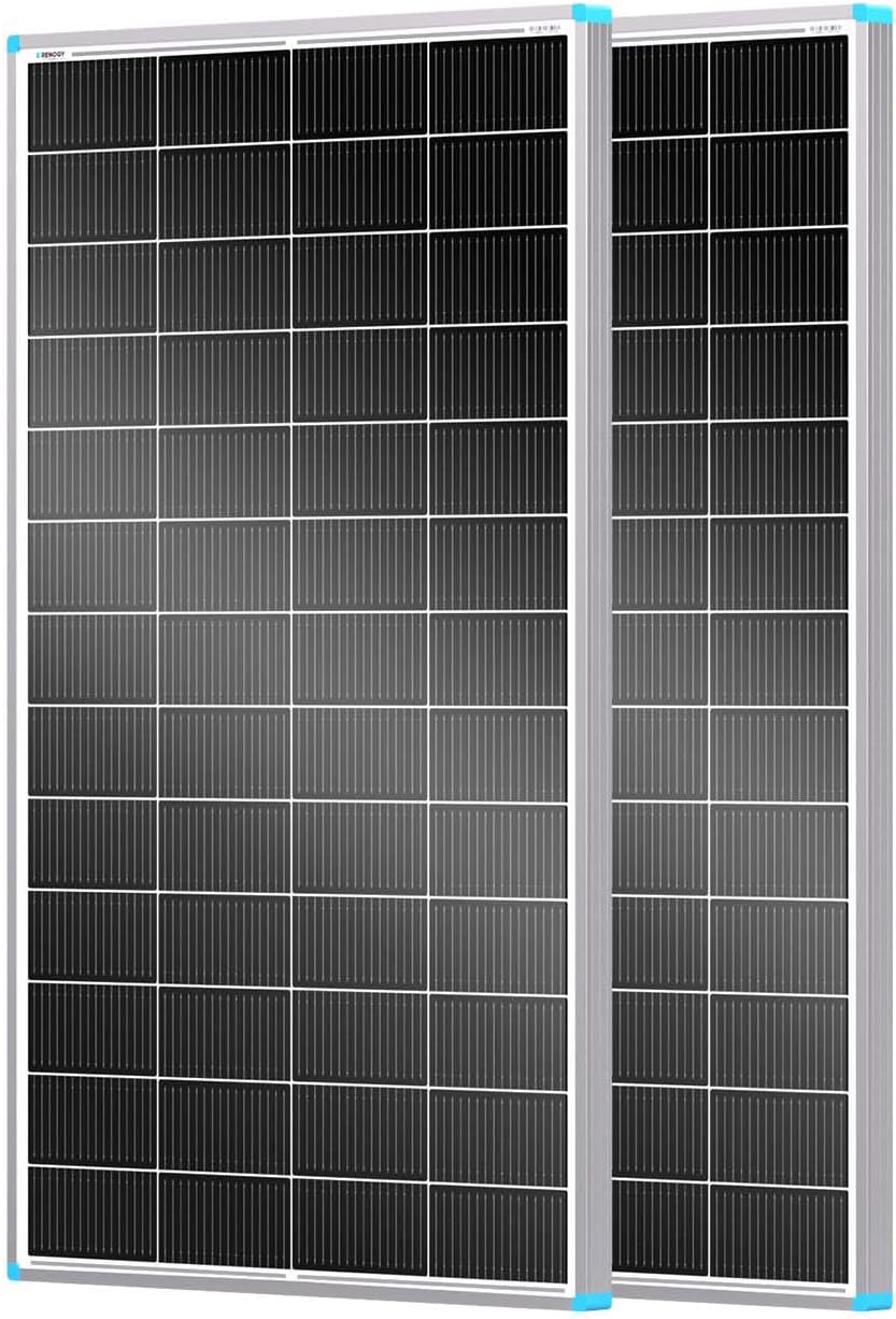 Renogy Paquete de 2 paneles solares de 200 vatios tipo N de 24 volt...