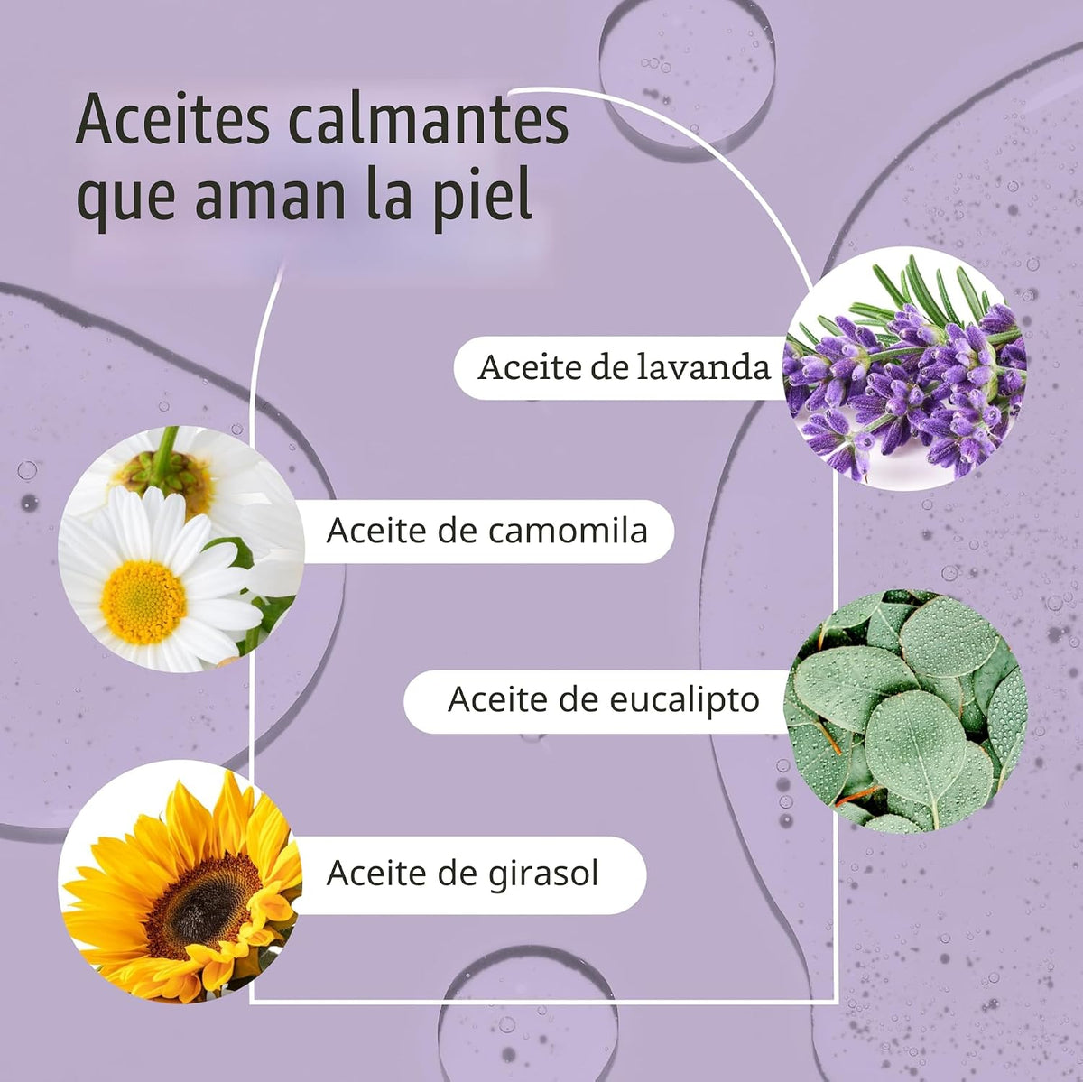 Aceite de masaje de lavanda para reafirmar la piel con colágeno (16...