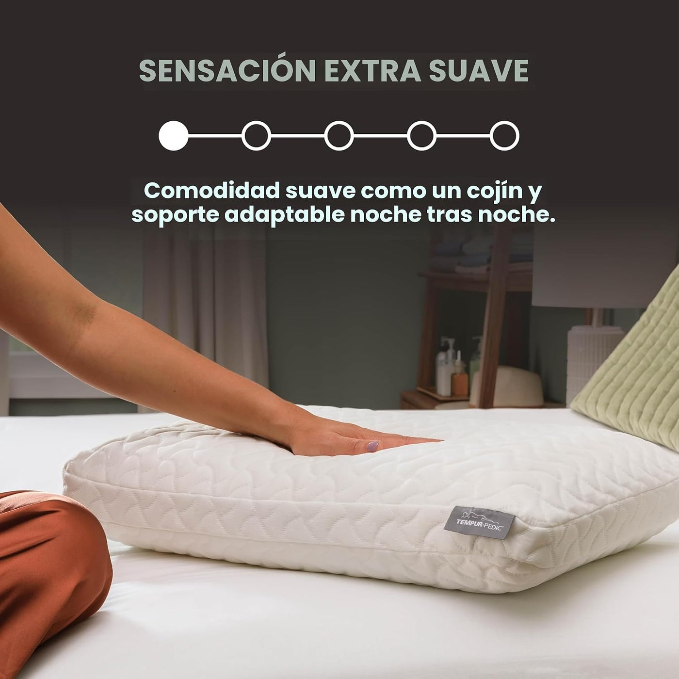 Tempur-Pedic TEMPUR-Cloud Almohada para dormir, estándar, color blanco