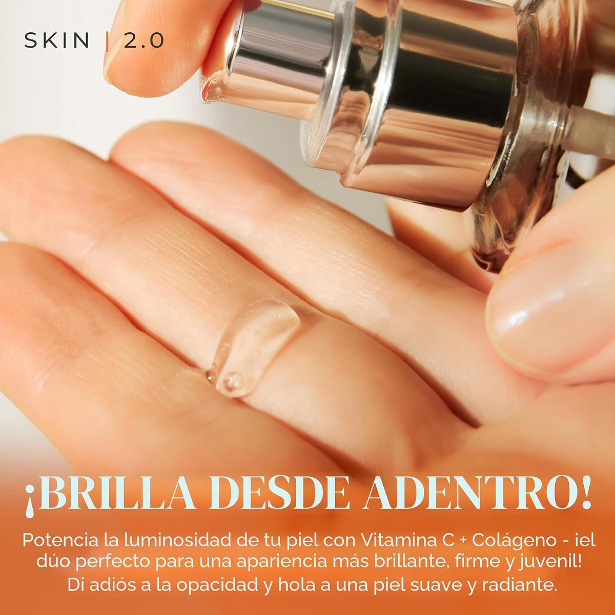 Skin 2.0 Suero de vitamina C, probado por dermatólogos, antienvejec...