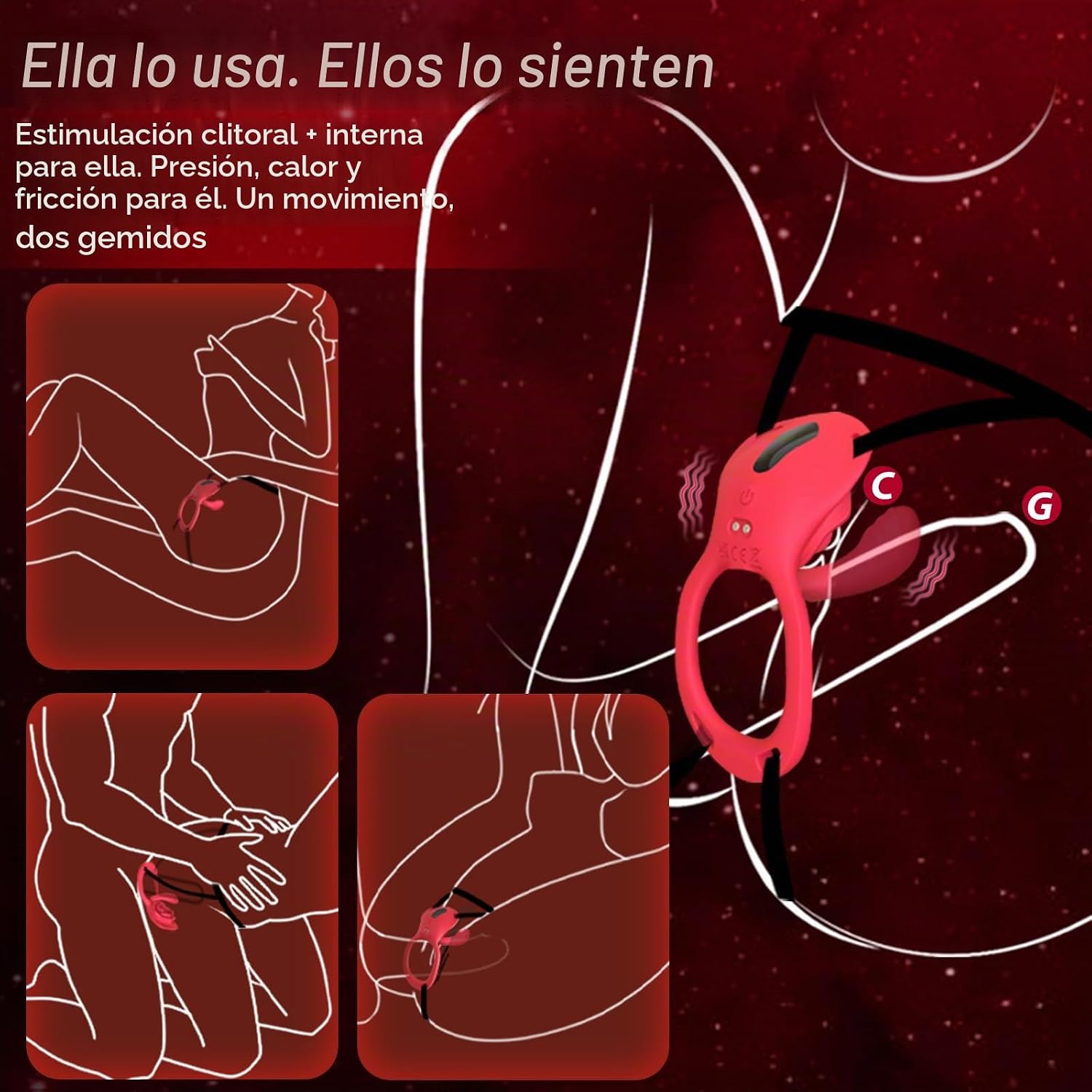Vibrador de dedo con herramienta para adultos Rose para mujeres, mi...