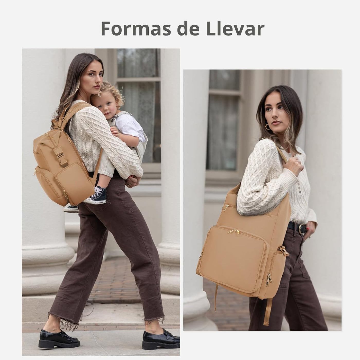 CEI-CEI Bolsa de pañales de neopreno, mochila grande para recién na...