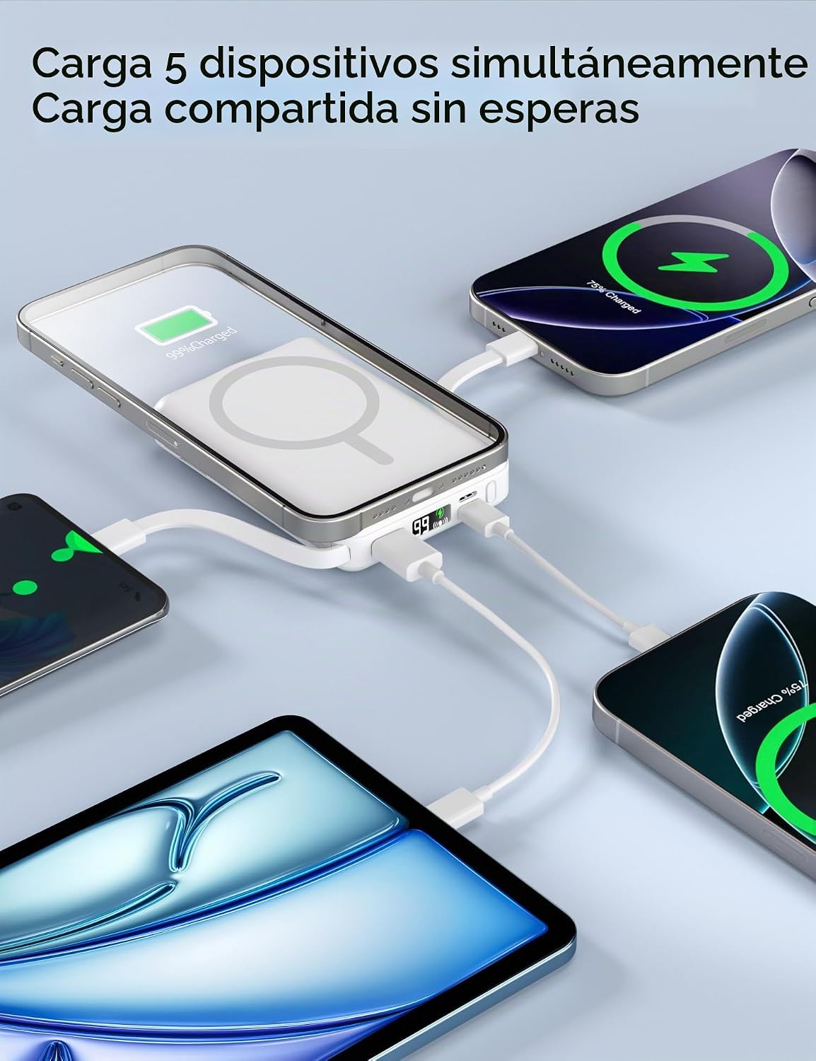 Podoru para Magsafe Power Bank, cargador portátil magnético de 1000...