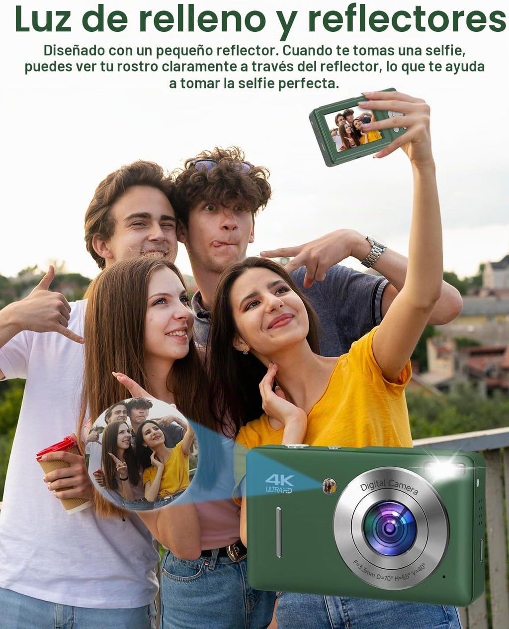 Cámara digital para niños, FHD 1080P 44MP Cámara digital de apuntar...