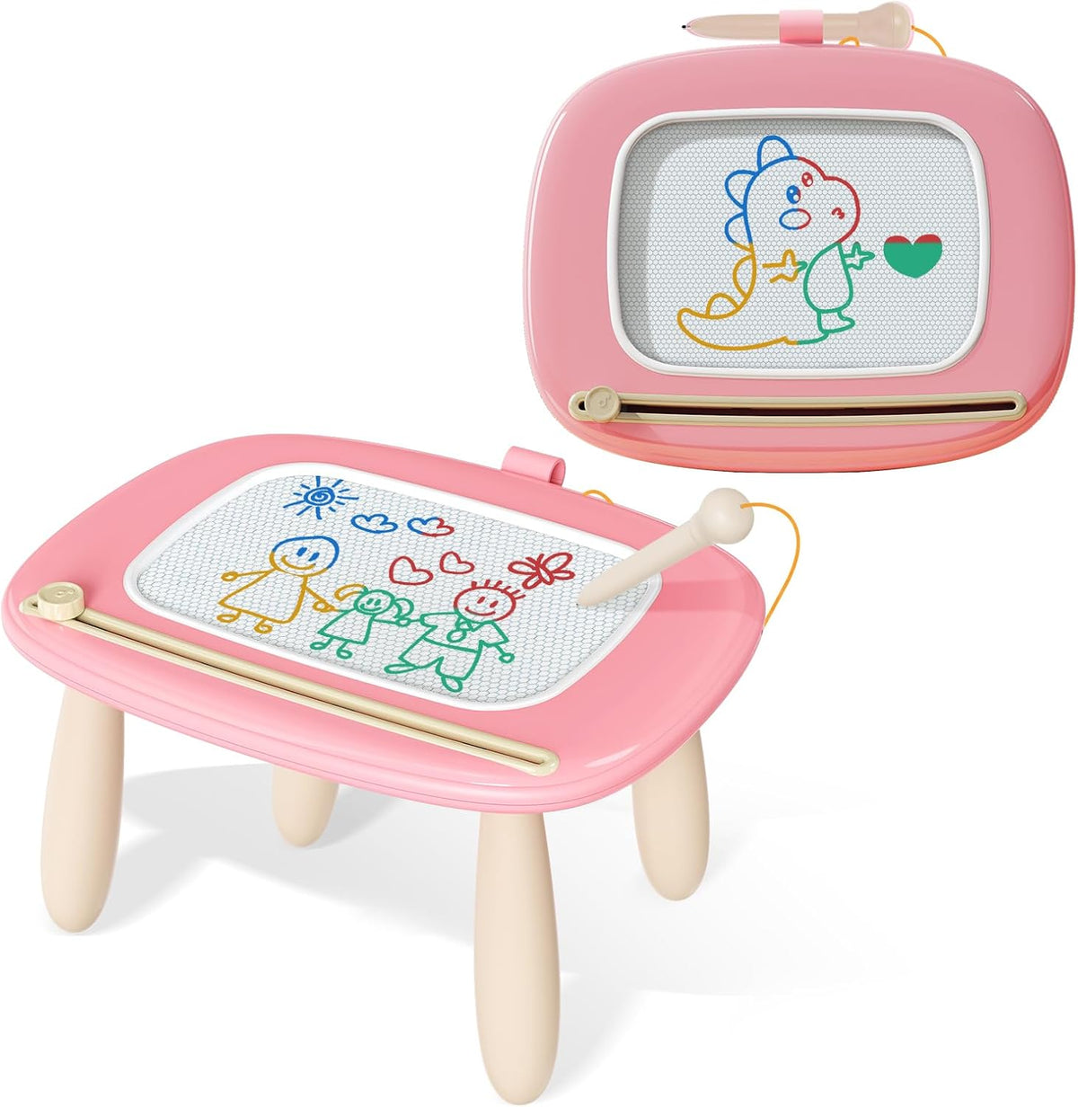 Kikidex Tablero magnético de dibujo, juguetes para niñas pequeñas p...
