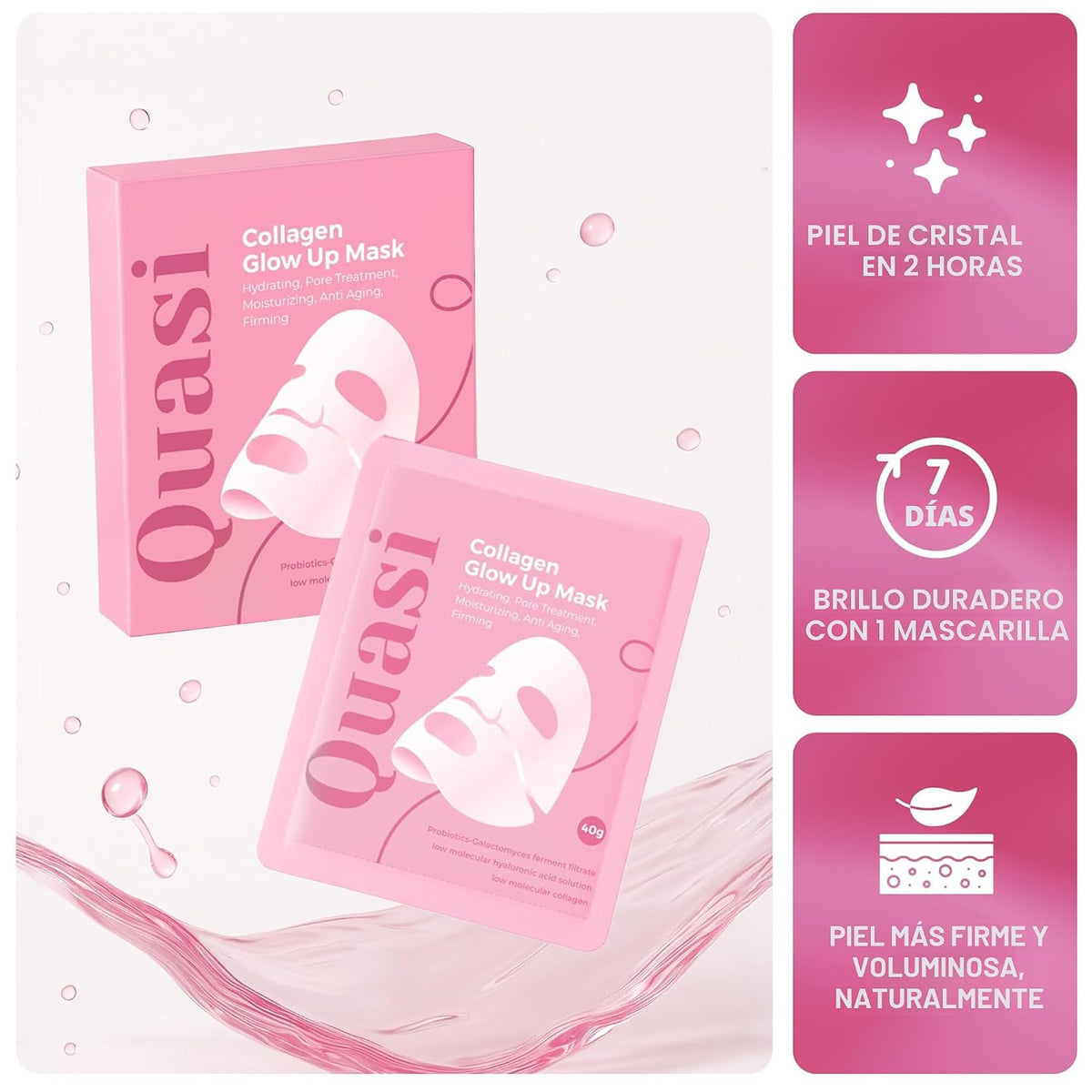 Quasi Mascarilla facial de bio-colágeno durante la noche \u2013 Mas...