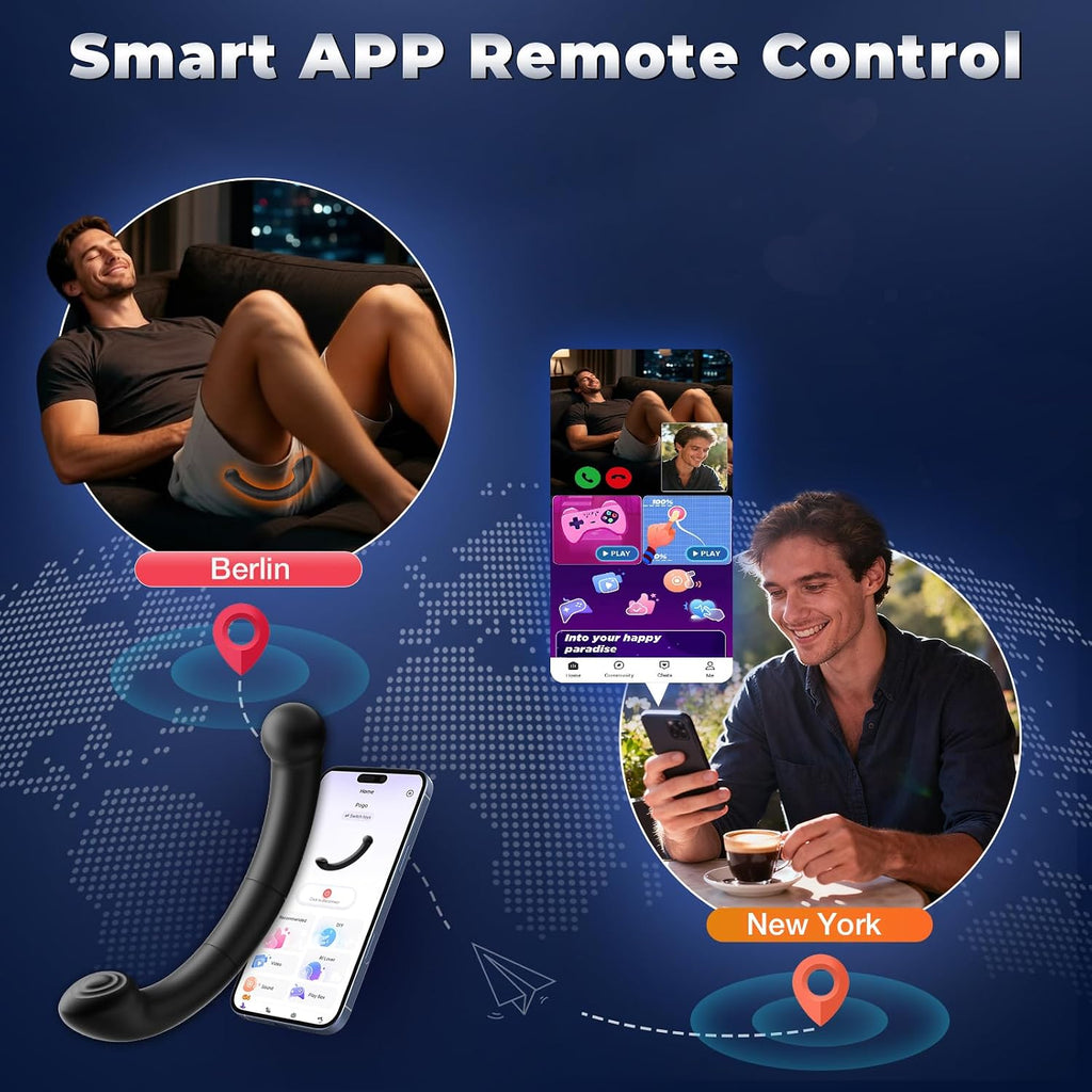 BEISAR Masajeador de próstata con gancho anal \u2013 AI Sync Vibrad...