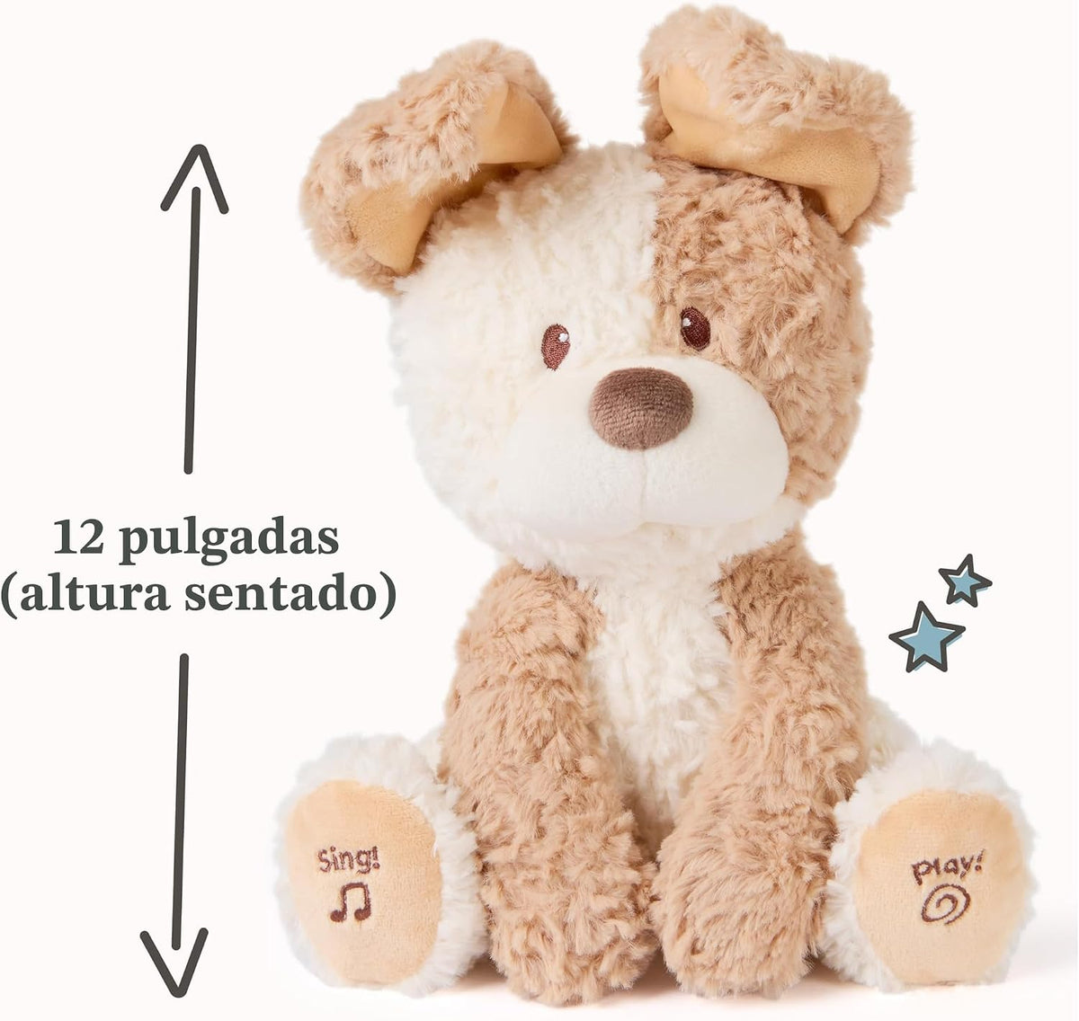 GUND Baby Peeki Puppy - Peluche musical animado interactivo de 12 p...