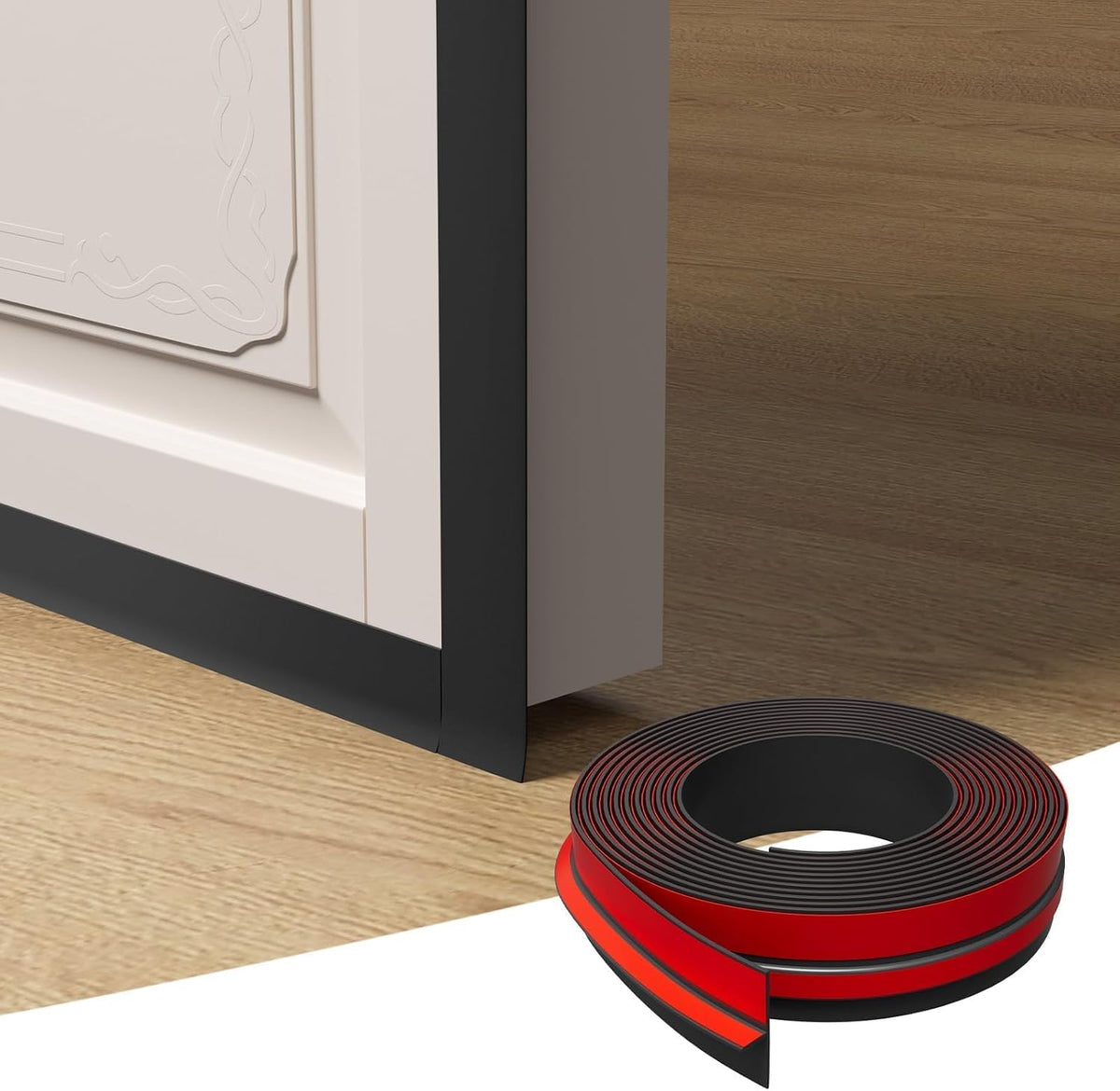Elvone Sello de burlete en forma de T, silicona negra, 1.97 pulgada...