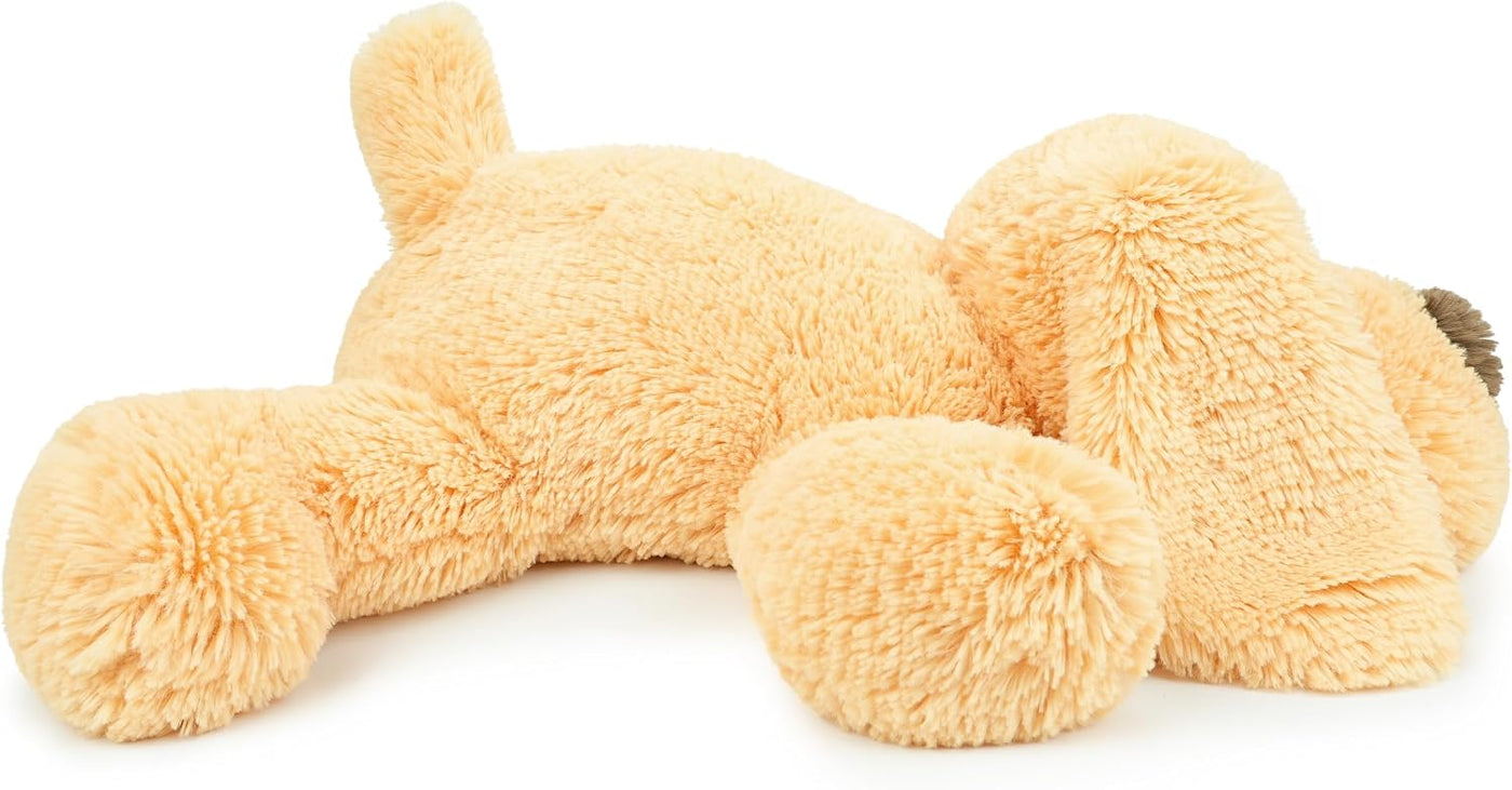 WEIGEDU Juguete de peluche de perro acostado, 20 pulgadas | Amarill...