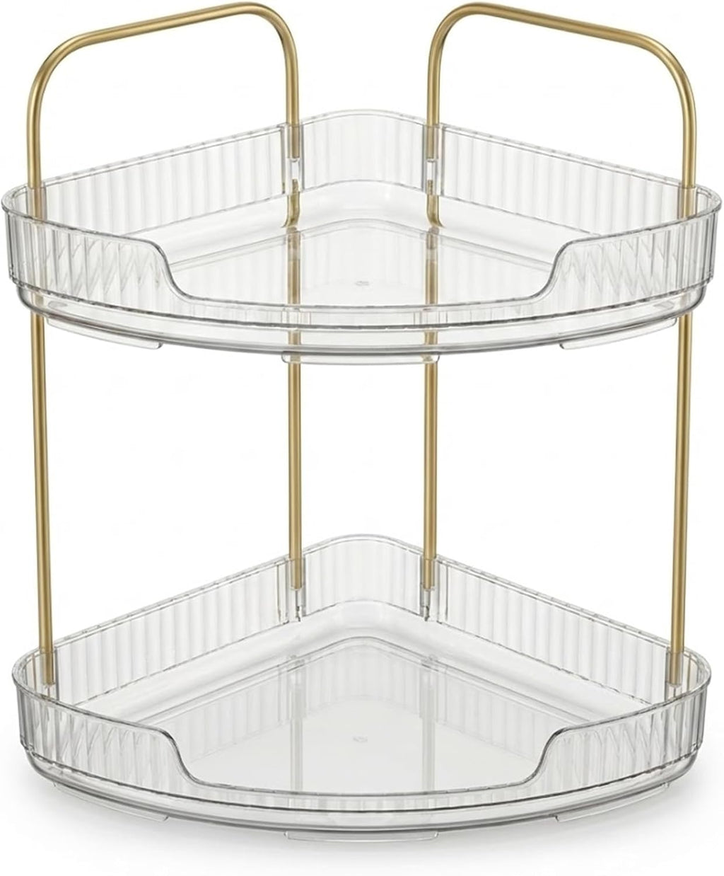 Organizador de baño esquinero de acrílico de 2 niveles, estante red...