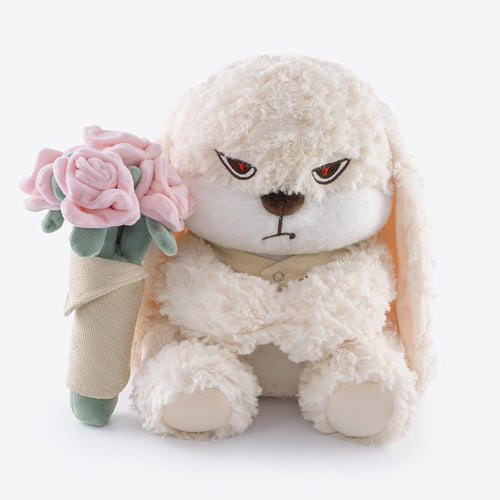 Adorable conejo de peluche de 11.4 pulgadas, ramo de rosas para abr...