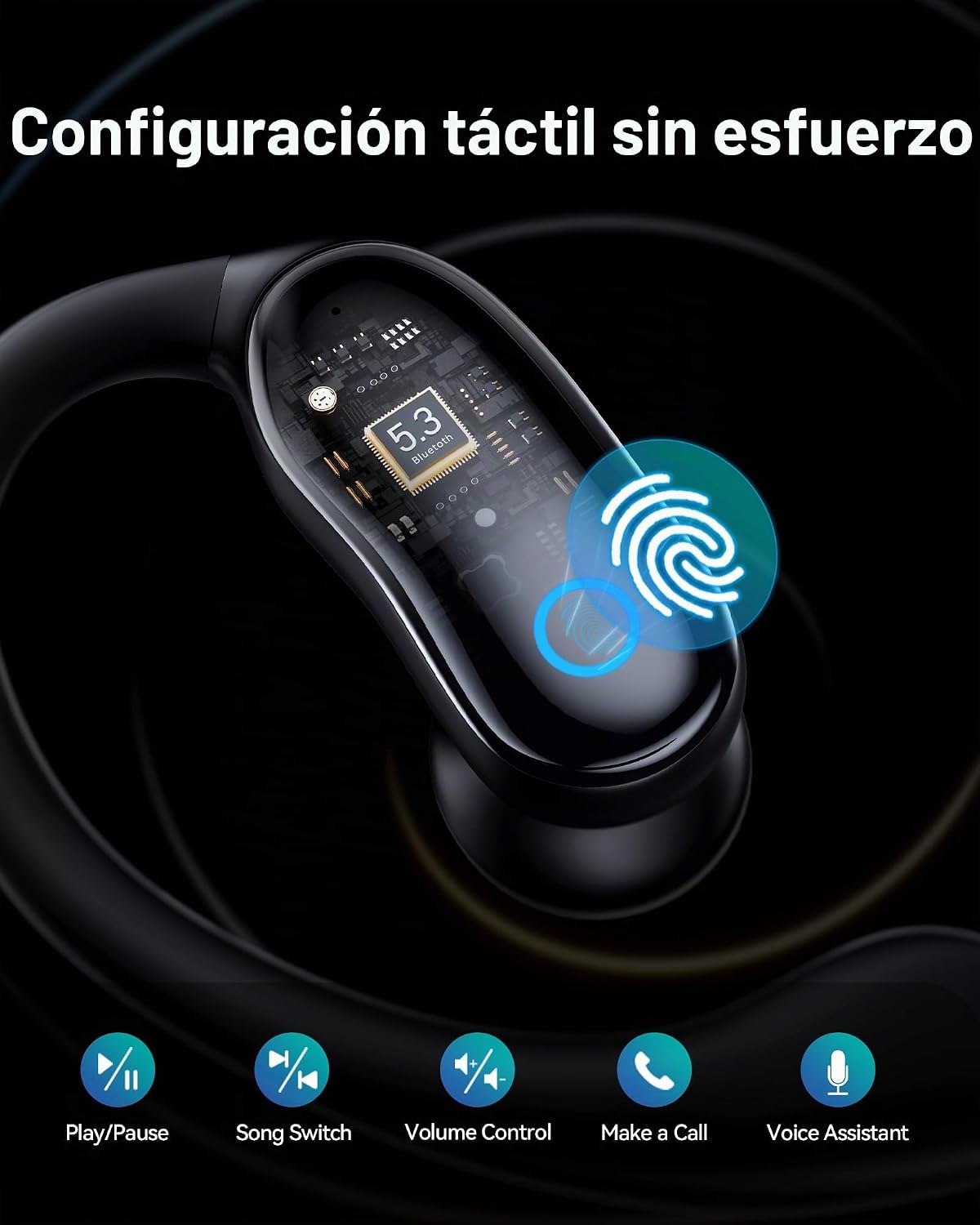 GNMN Auriculares inalámbricos con cancelación activa de ruido, repr...