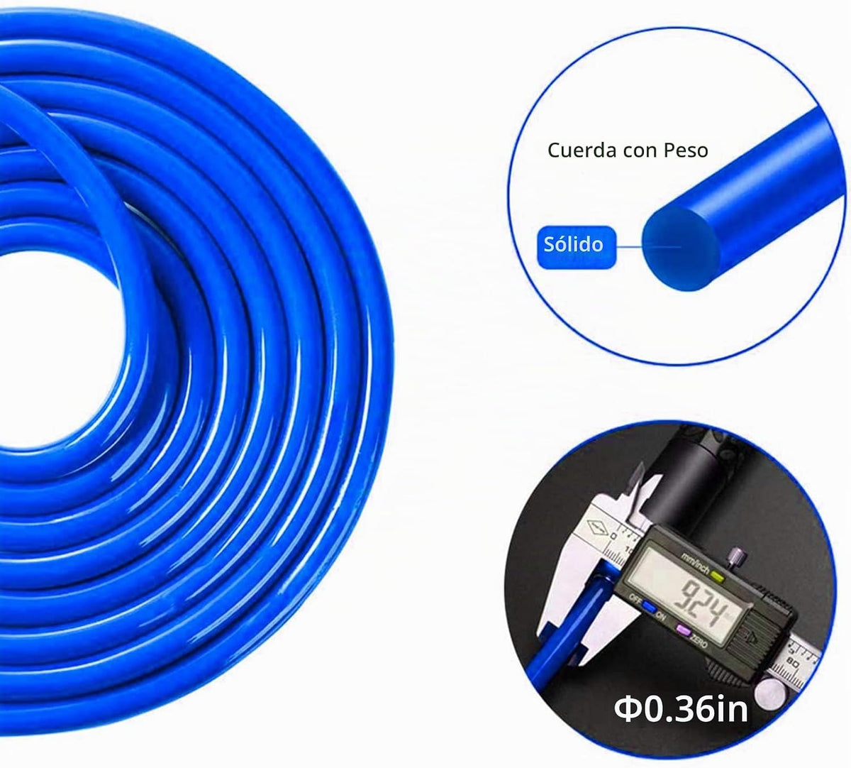 Redify Cuerda de saltar con peso para entrenamiento físico (1 libra...