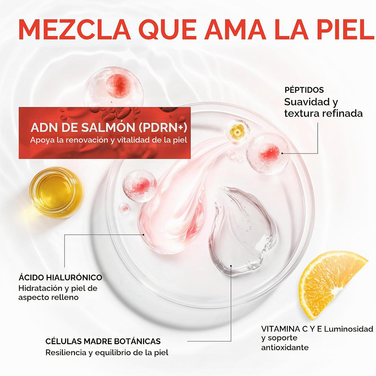 Ember Cloud Salmon DNA PDRN Suero, Ácido Hialurónico, Péptidos, Exo...