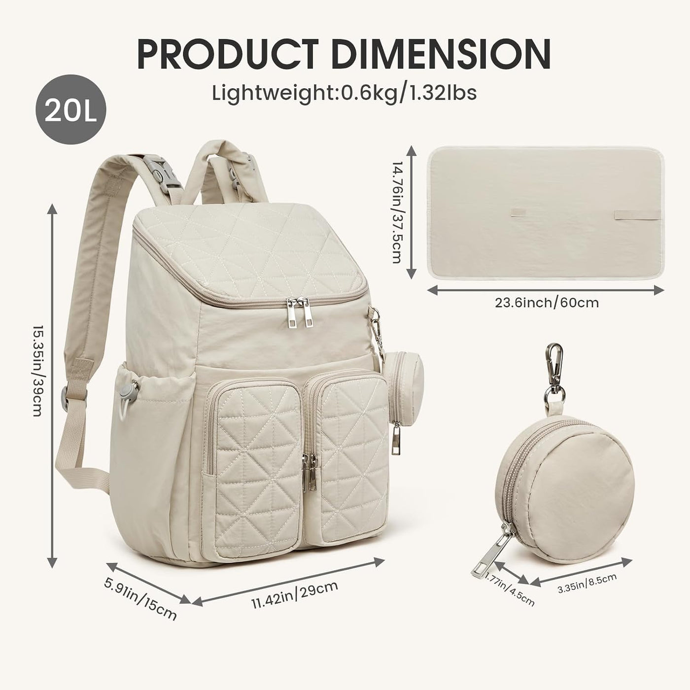 G4Free Mochila para pañales para mamás papás y mamás, bolsa de viaj...