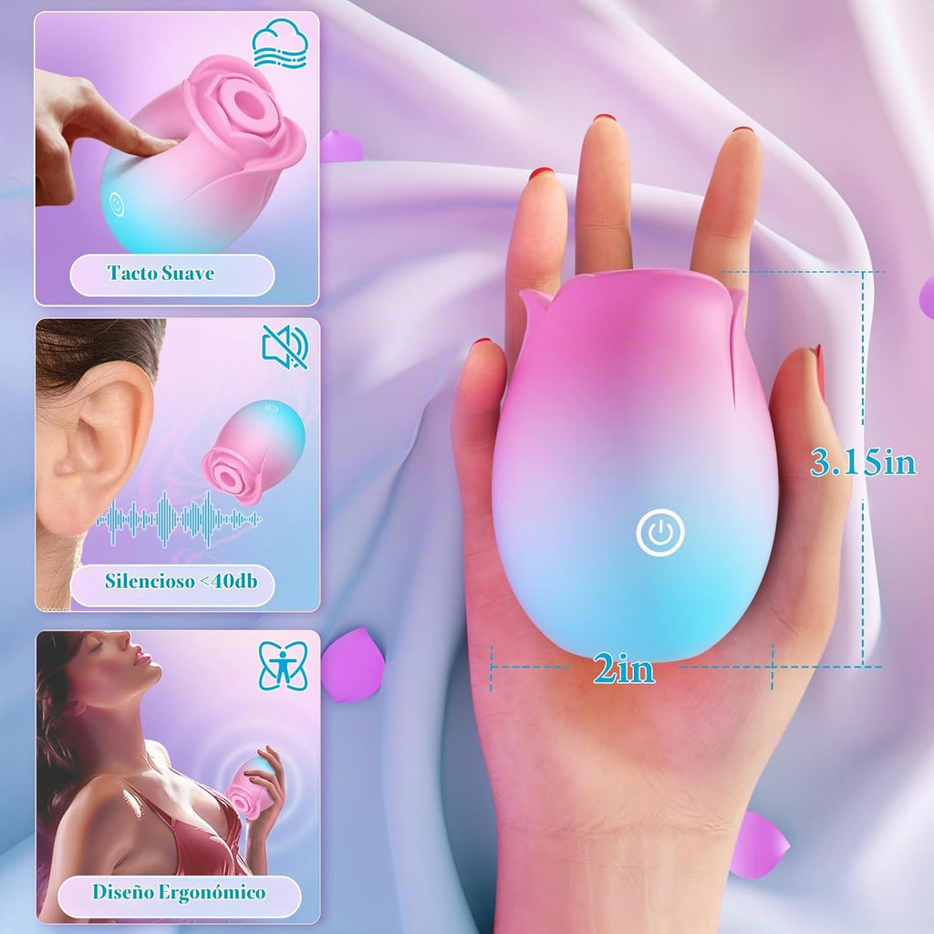 Gasevimo Juguetes para adultos, vibrador de rosas para mujeres, jug...